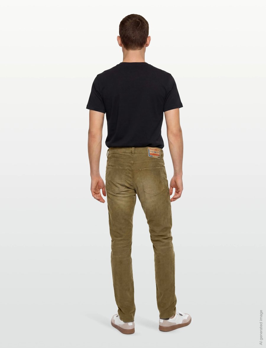 Diesel - D-Strukt Brown Cord Jeans - slim jeans - brown - 4