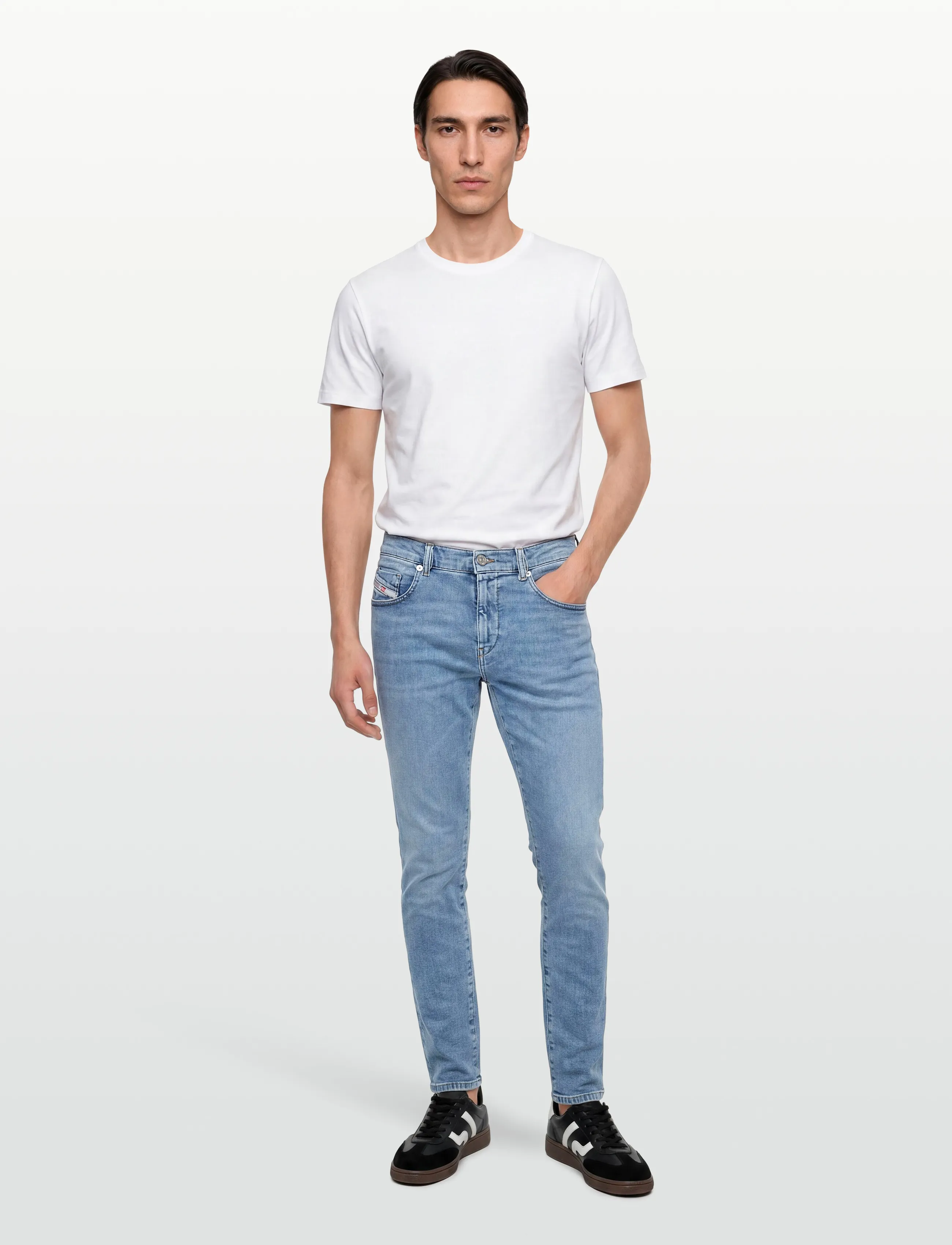 Diesel D-Strukt Joggjeans, Mænd, Slim Tapered JoggJeans, Blå, Str: 33