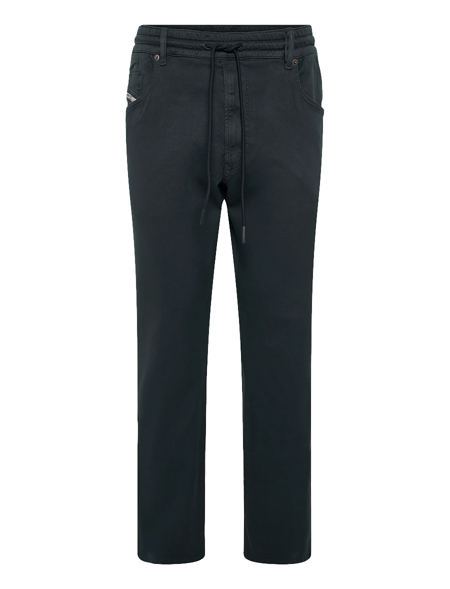 Diesel - D-KROOLEY Jogg Tapered Mid-Rise Sweat Jeans - tapered jeans - black - 0