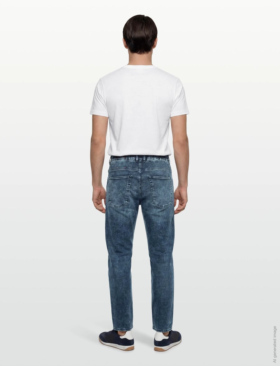 Diesel - D-Krooley JoggJeans - schmal zulaufende jeans - blue - 4