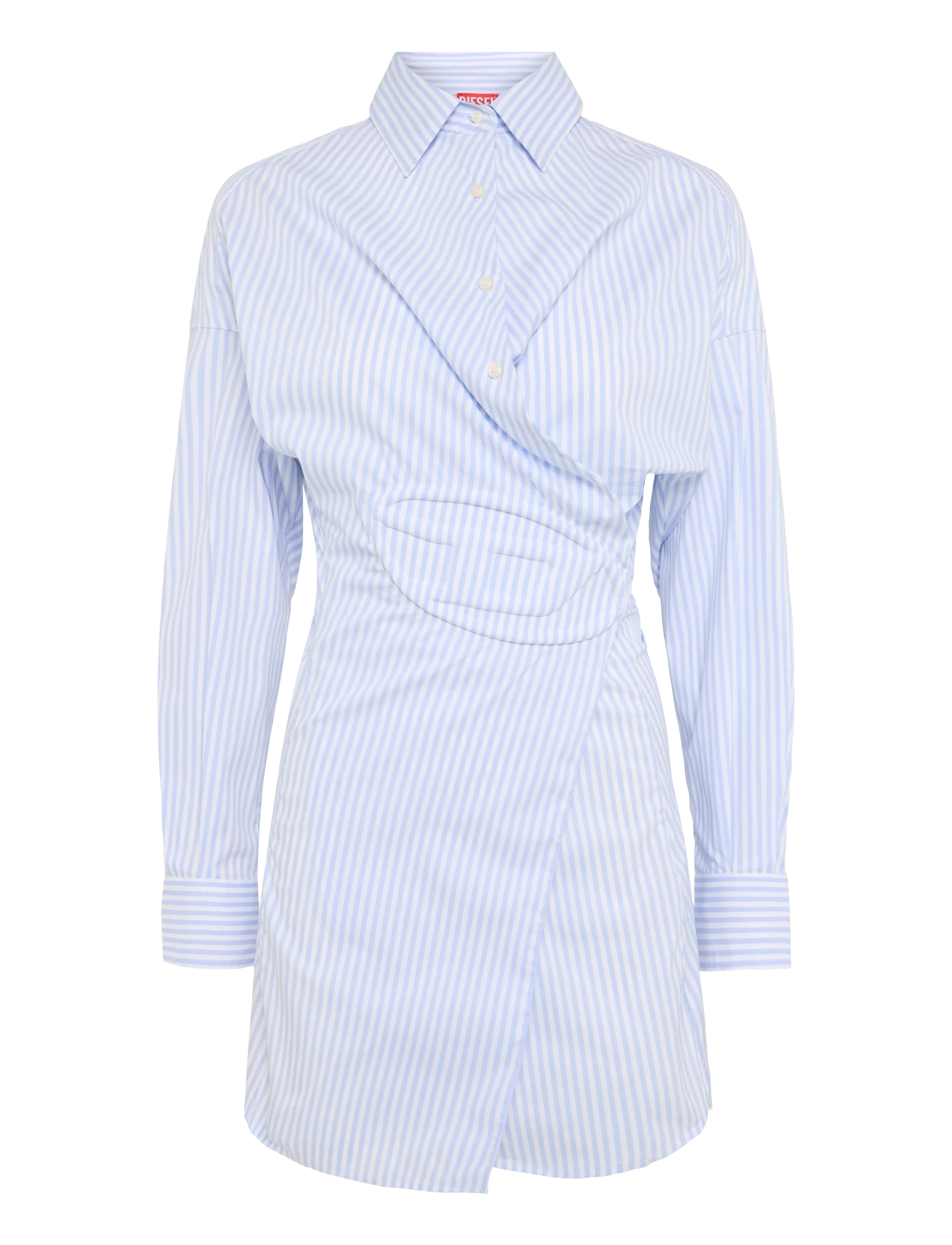 DIESEL D-Sizen-N2 Gestreift Shirt Kleid Weiß - 38 - Damen