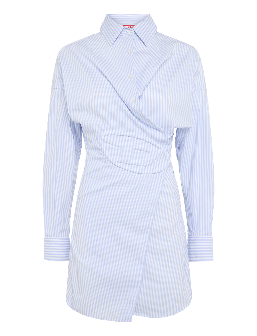 Diesel - D-Sizen-N2 Striped Shirt Dress - skjortekjoler - white - 1