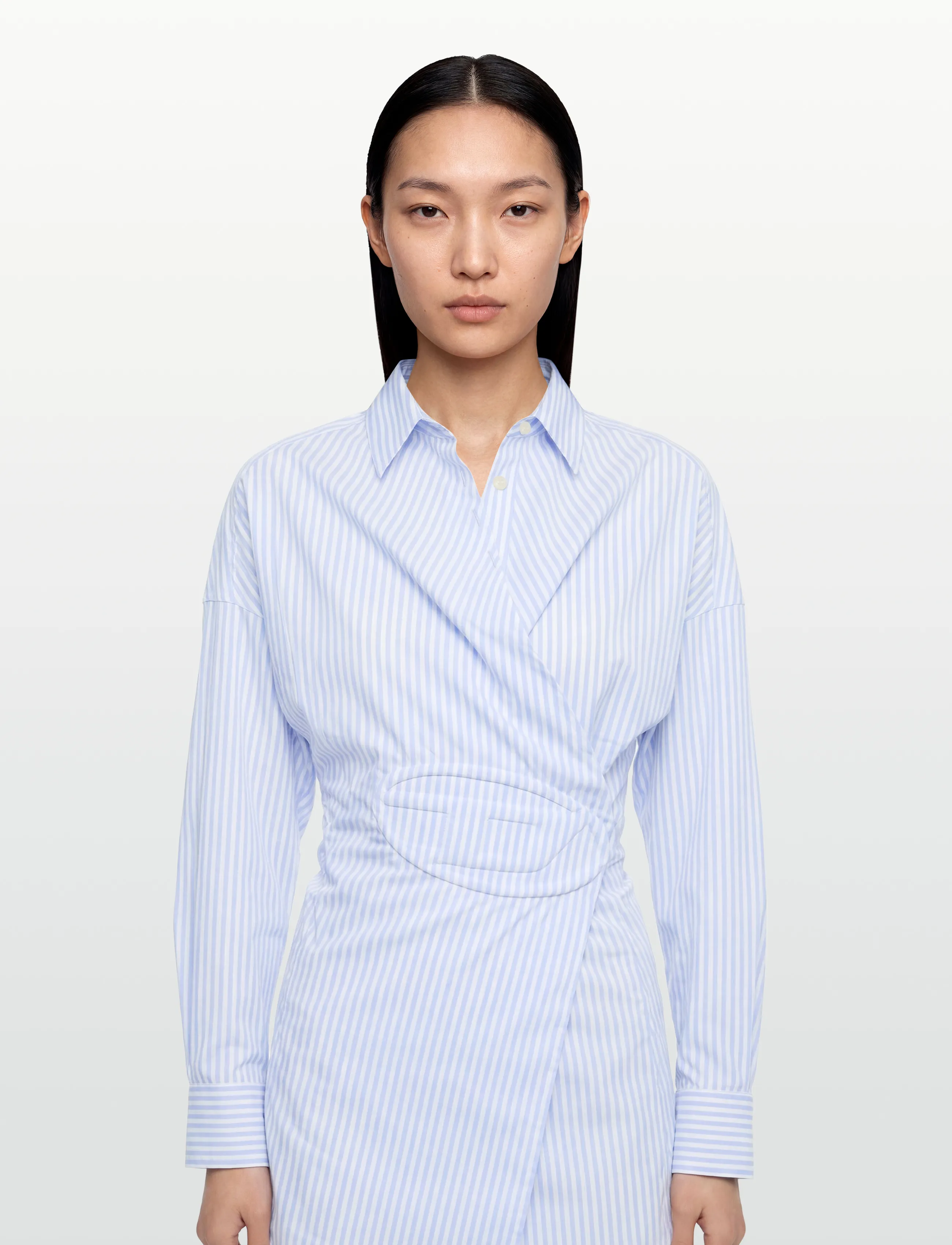 Diesel - D-Sizen-N2 Striped Shirt Dress - skjortekjoler - white - 3