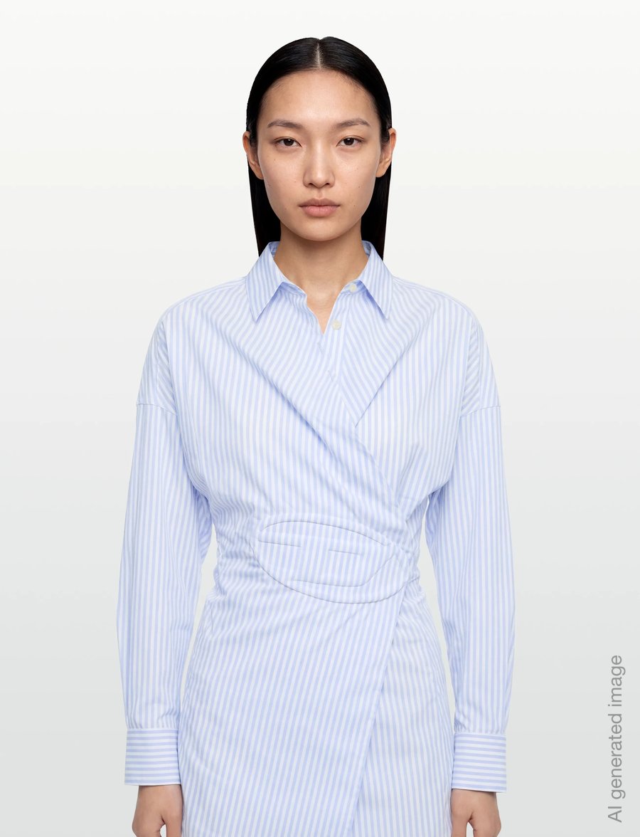 Diesel - D-Sizen-N2 Striped Shirt Dress - skjortekjoler - white - 3