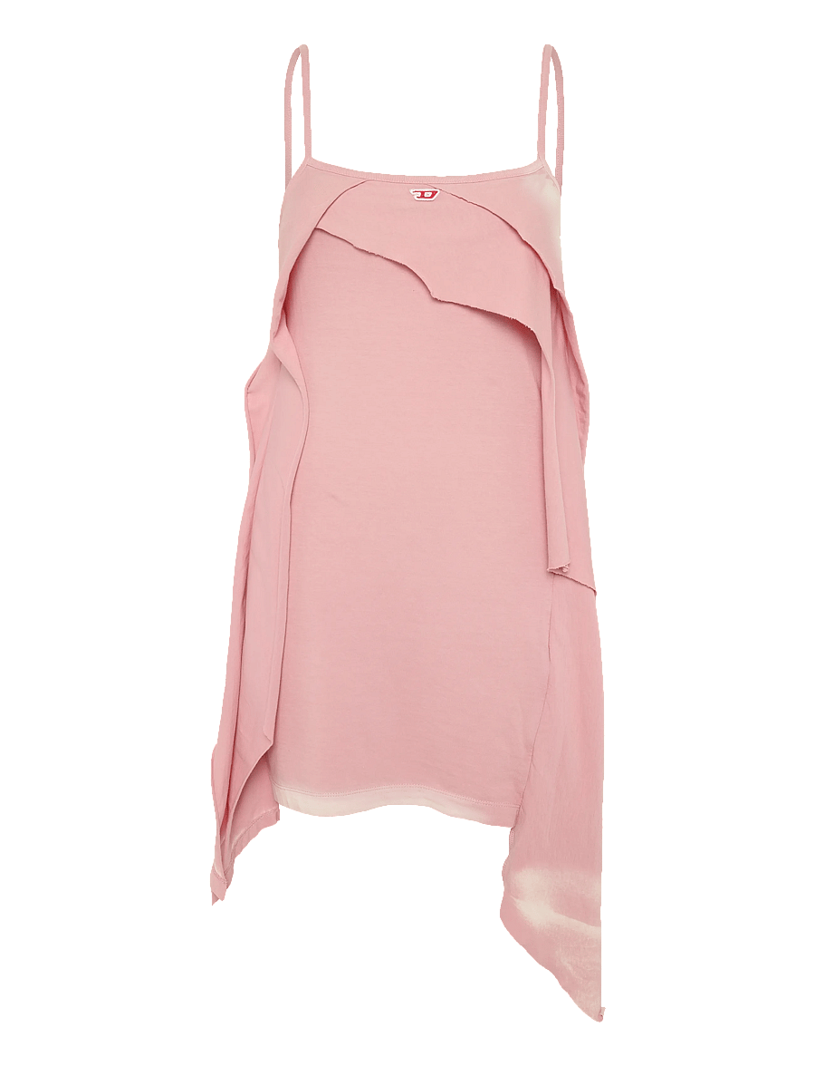 Diesel - Short dress with destroyed peel-off effect - robes d'été - brown - 0
