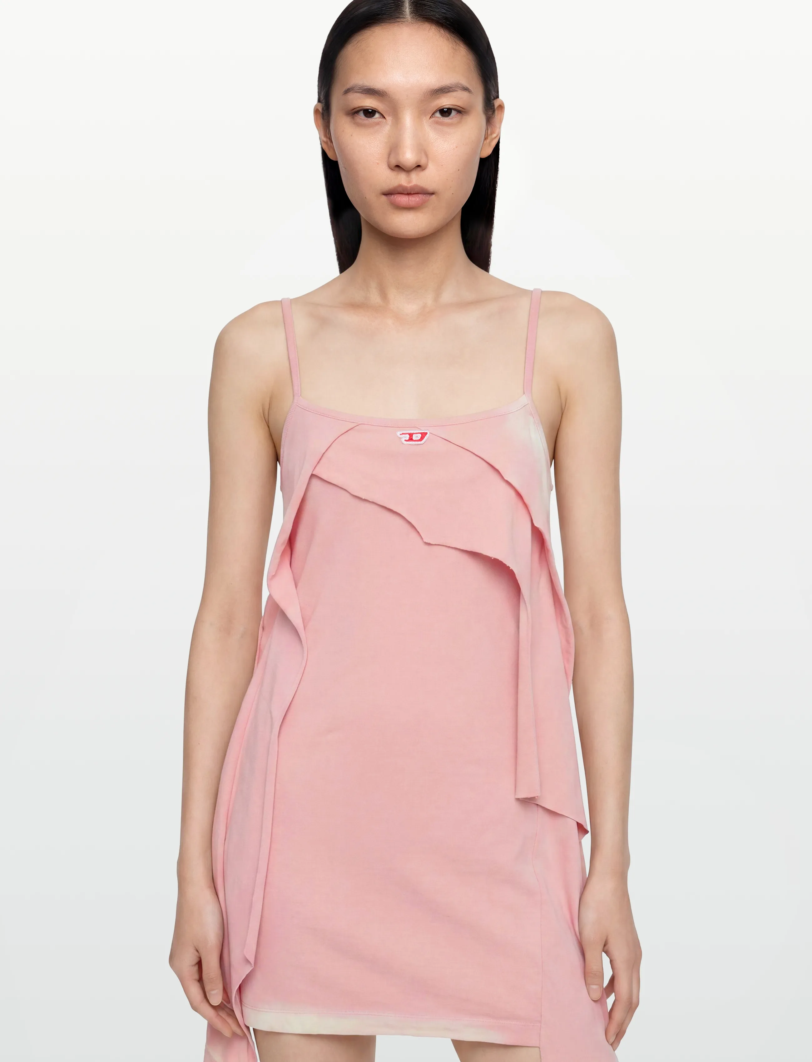 Diesel - Short dress with destroyed peel-off effect - sommerkjoler - brown - 3