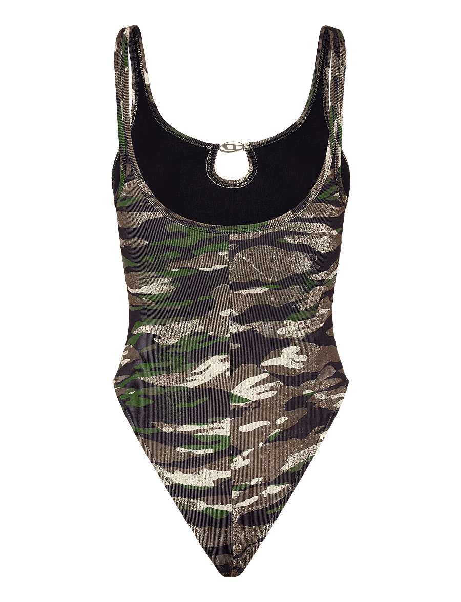 Diesel - Ribbed swimsuit with camo prin - strandmode - multicolored - 1
