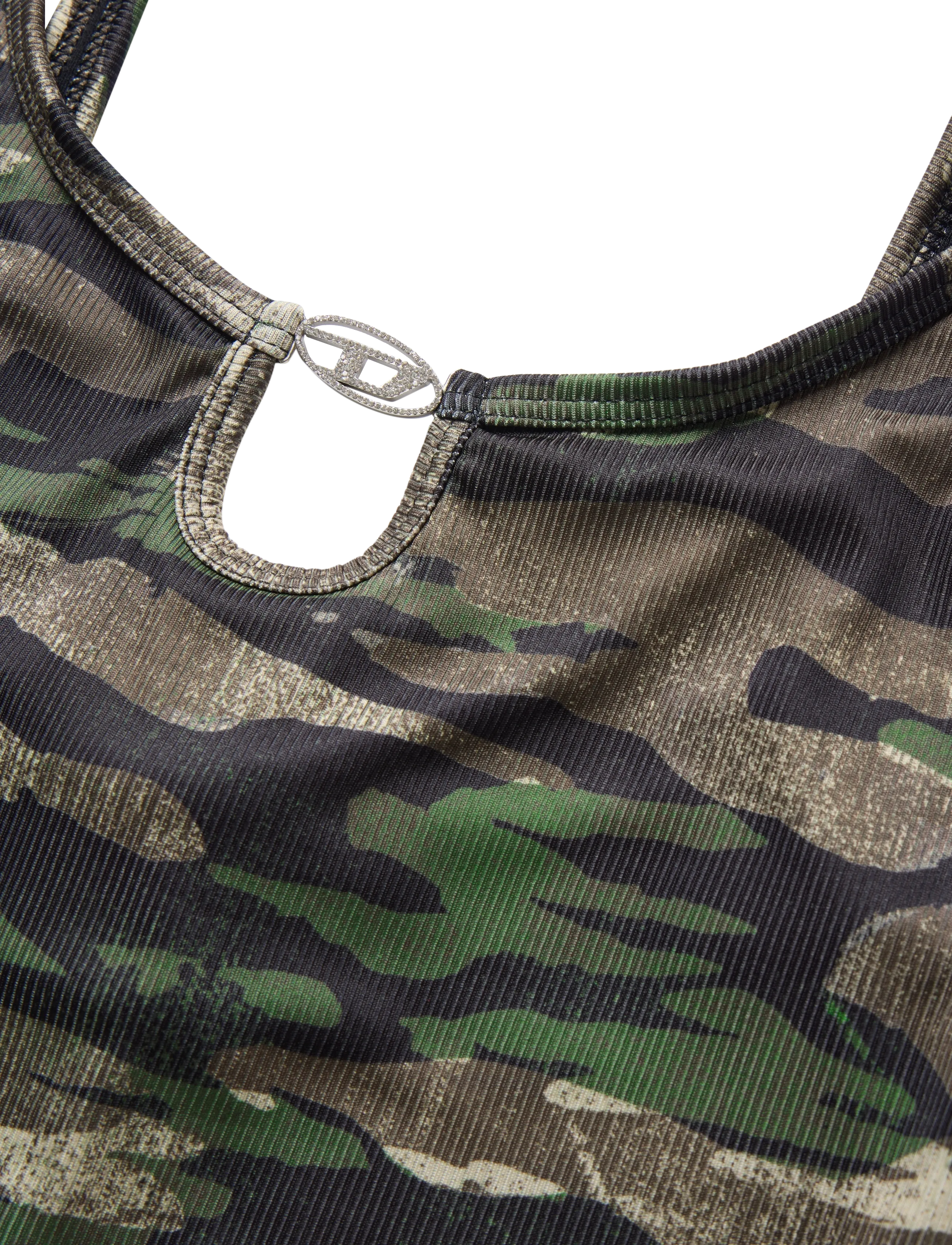 Diesel - Ribbed swimsuit with camo prin - multicolored - 2