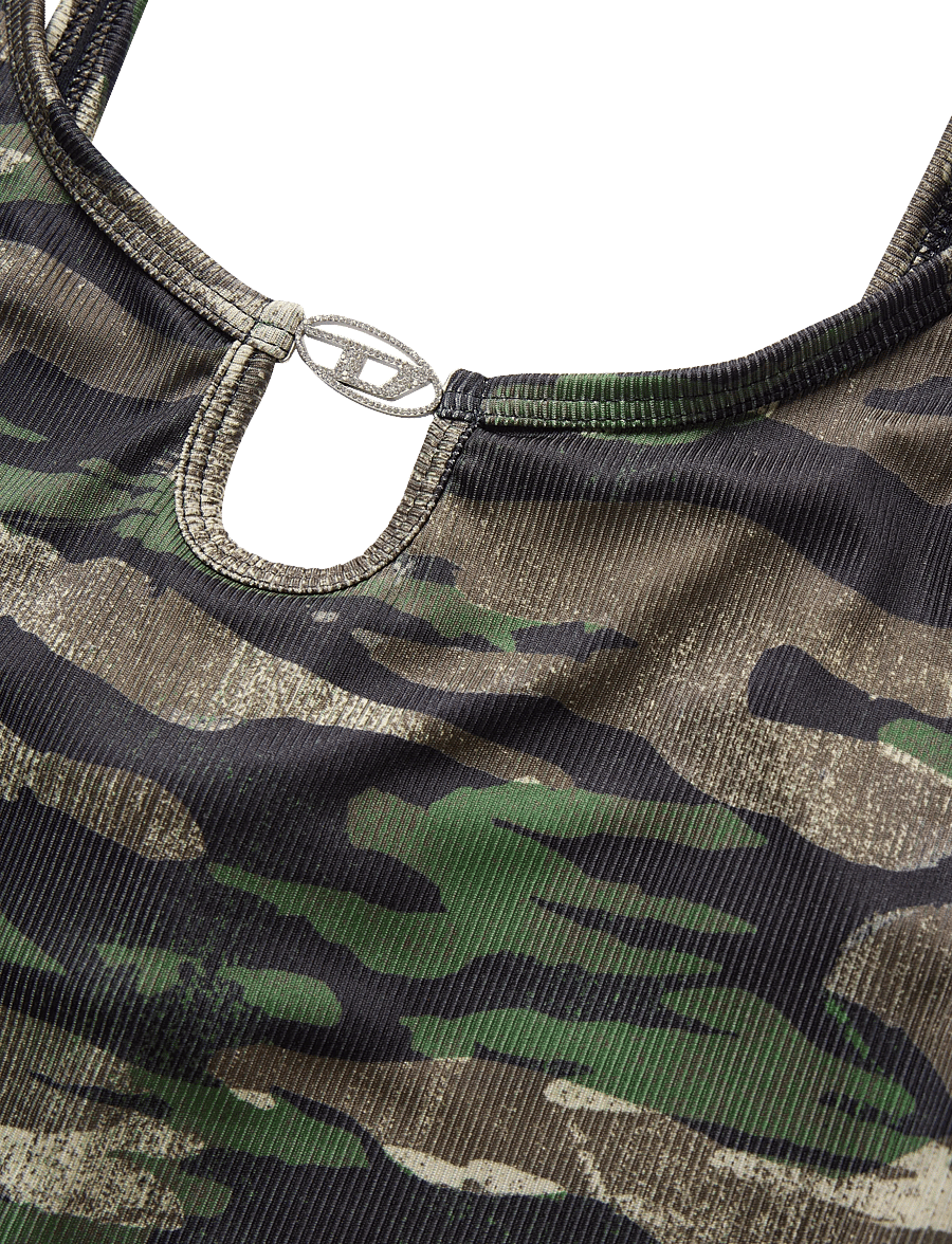 Diesel - Ribbed swimsuit with camo prin - strandmode - multicolored - 2