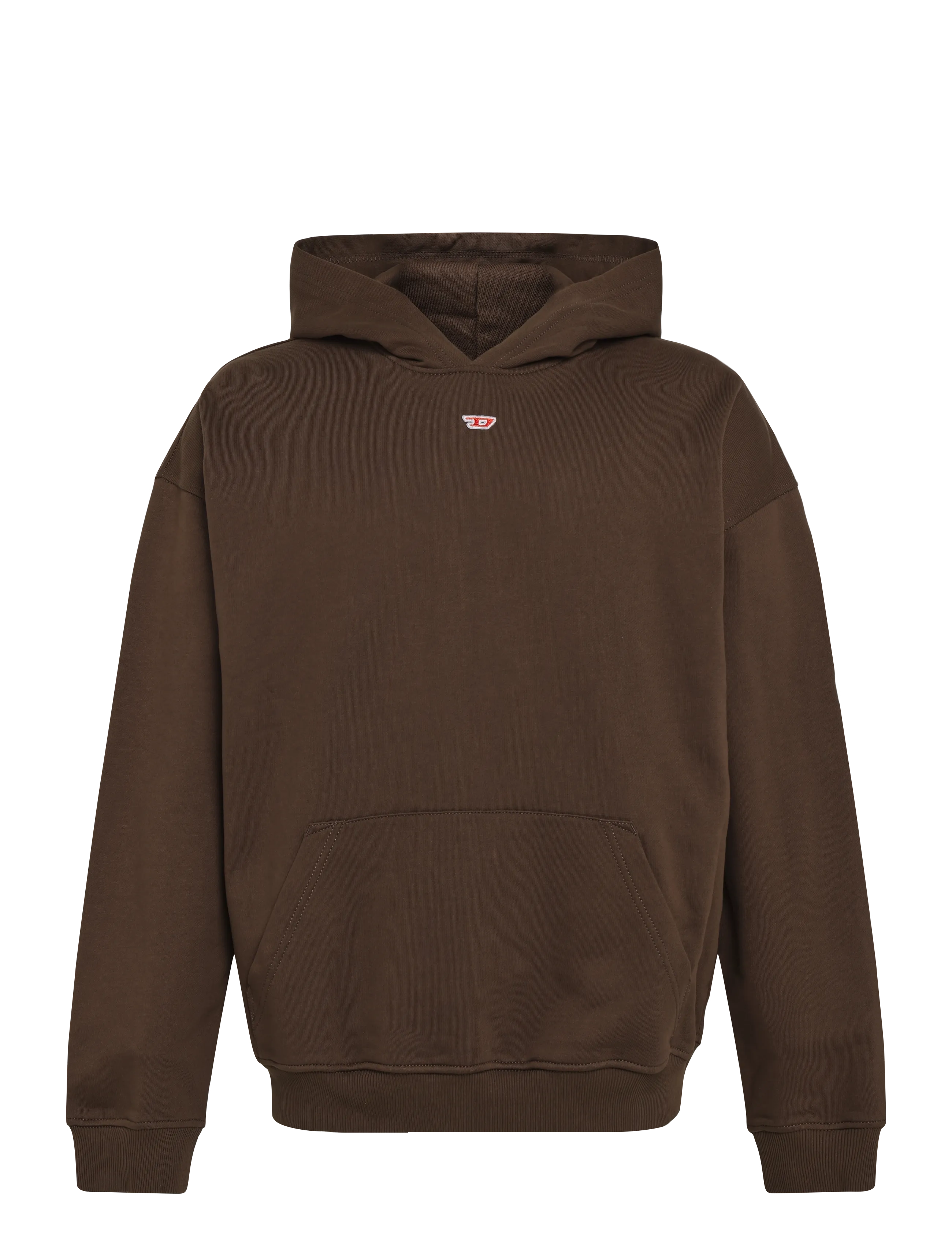 Diesel Hoodie with D logo patch - Hoodies - BROWN / brown