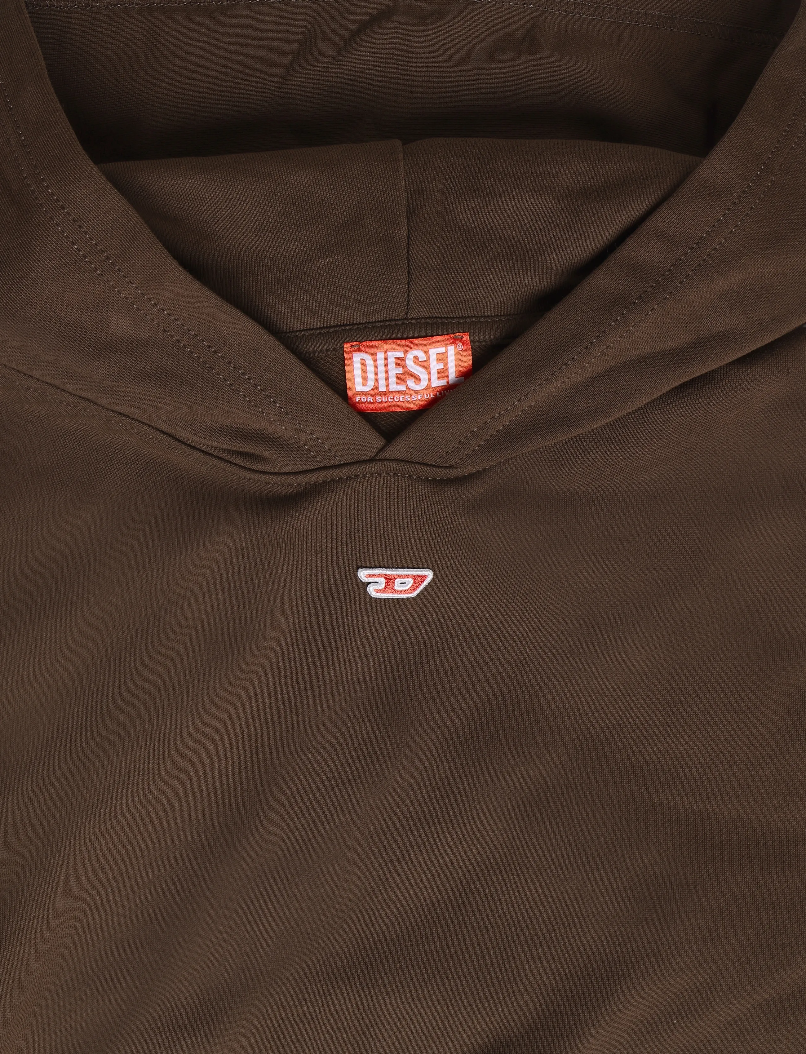 Diesel - Hoodie with D logo patch - brown - 2