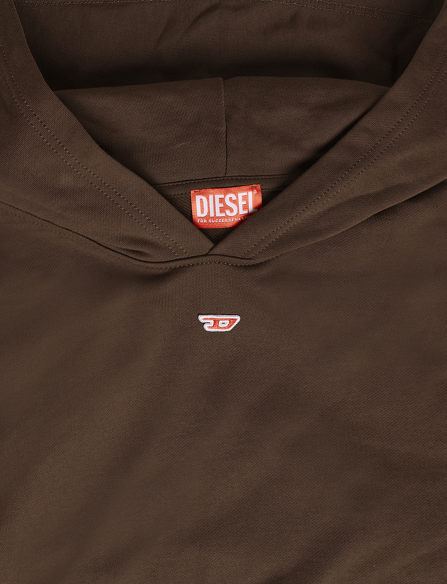 Diesel - Hoodie with D logo patch - hoodies - brown - 2