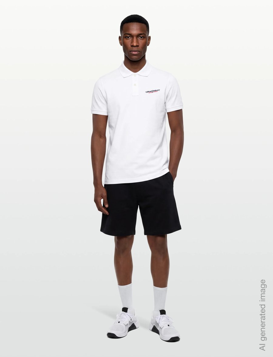 Diesel - T-SMITH-IND POLO - lühikeste varrukatega polod - bright white - 0