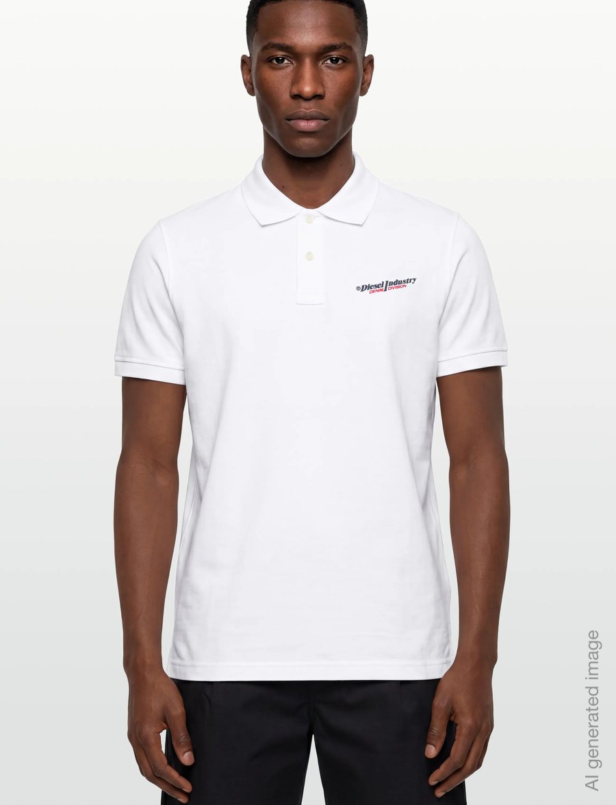 Diesel - T-SMITH-IND POLO - lühikeste varrukatega polod - bright white - 3