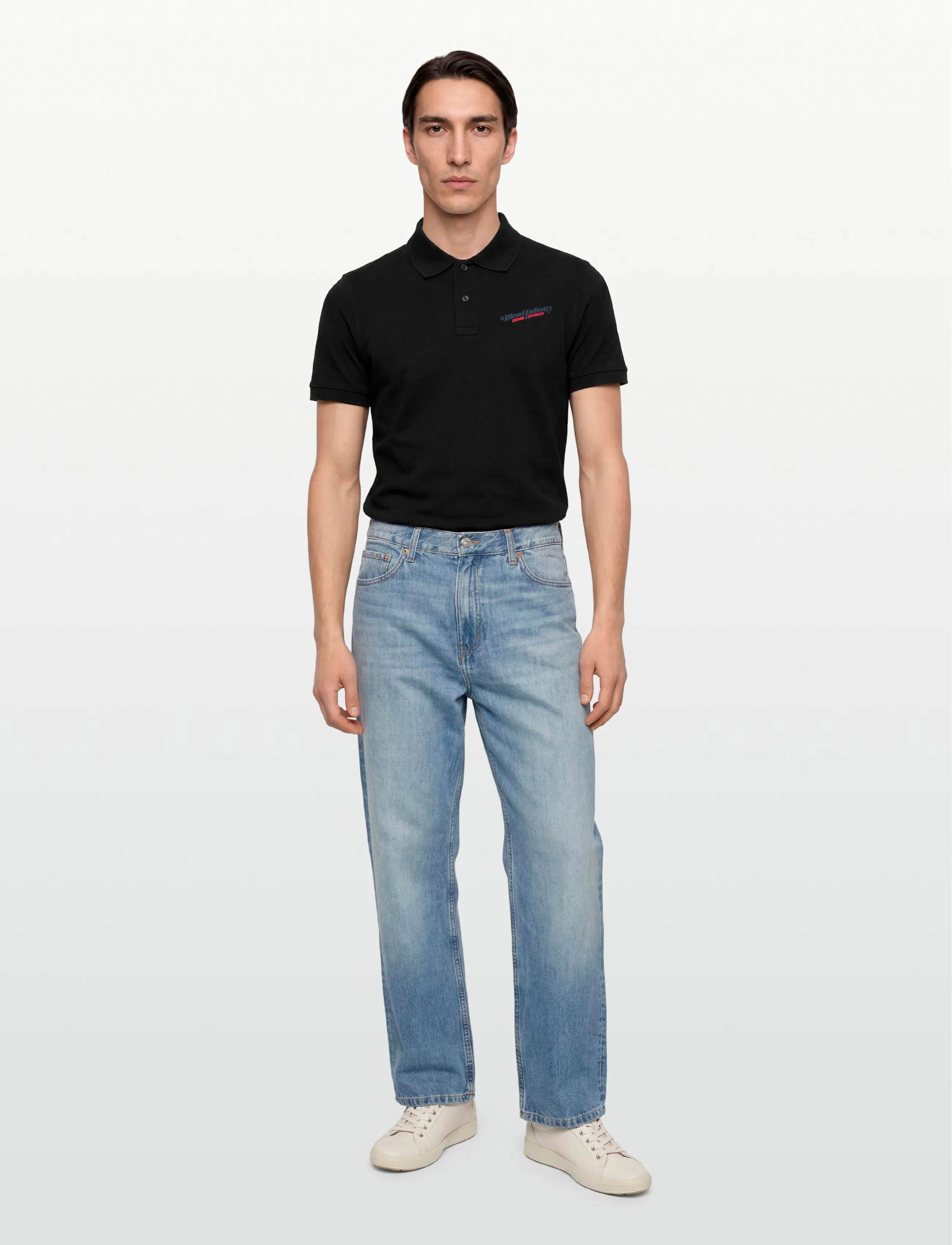 Diesel T-Smith-Ind Polo, L, Polos, Schwarz - Short-sleeved, Männerswear