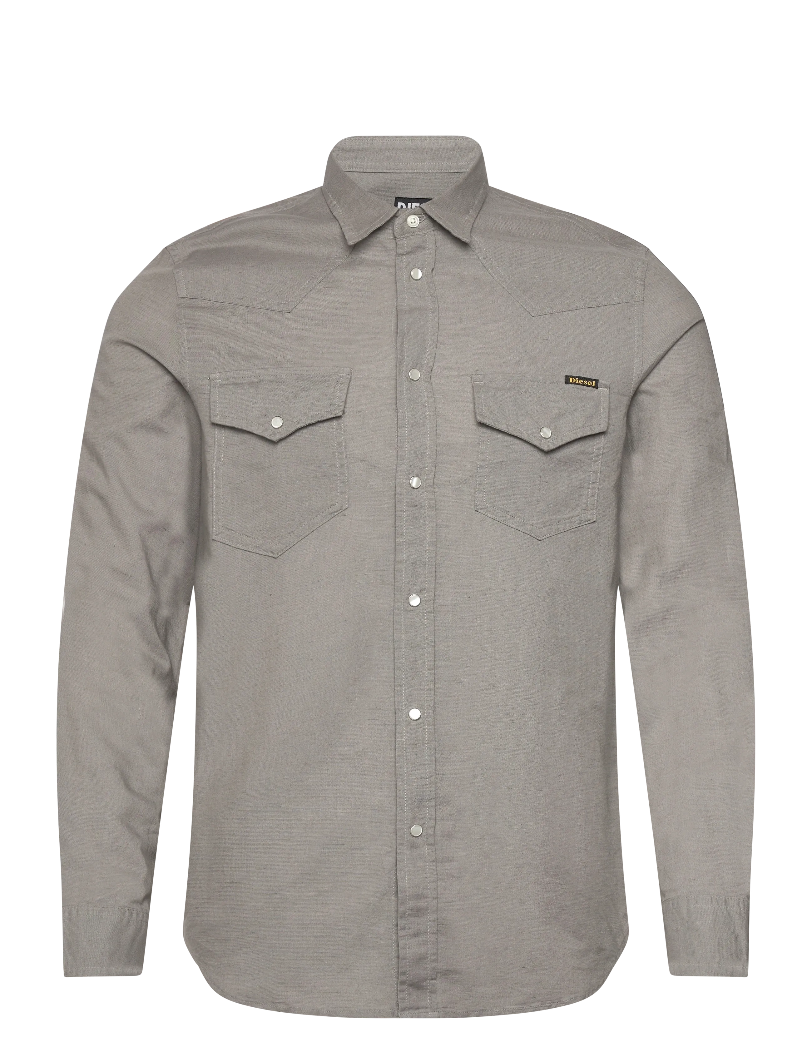 DIESEL S-East-Long-Hs Camicia Grau - M - Herren