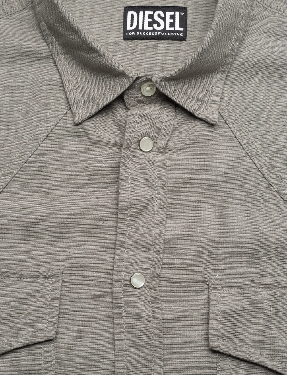 Diesel - S-EAST-LONG-HS CAMICIA - jeanshemden - moon mist - 2