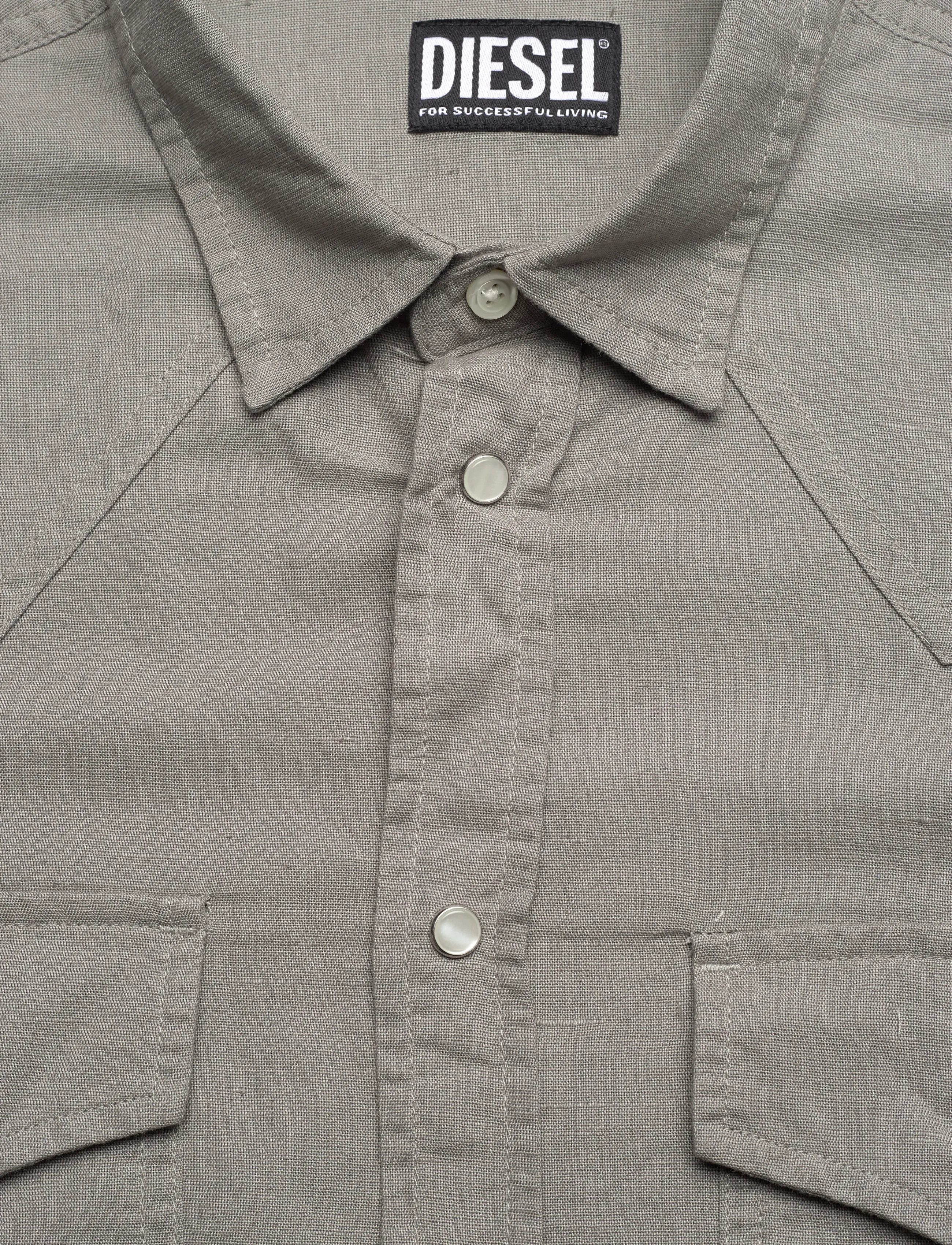 Diesel - S-EAST-LONG-HS CAMICIA - jeansskjorter - moon mist - 2