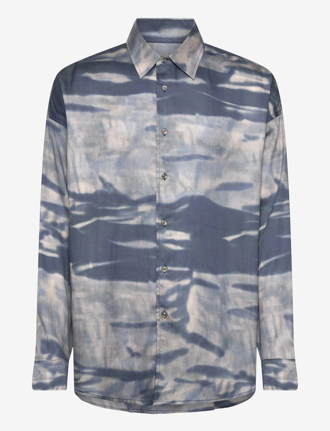 Diesel - S-FLUID-CMF CAMICIA - kortärmade skjortor - blue - 0