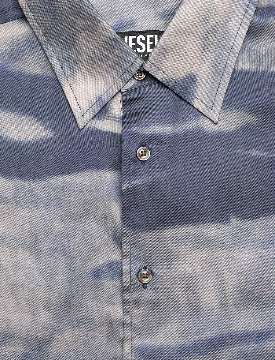Diesel - S-FLUID-CMF CAMICIA - mönstrade skjortor - blue - 2