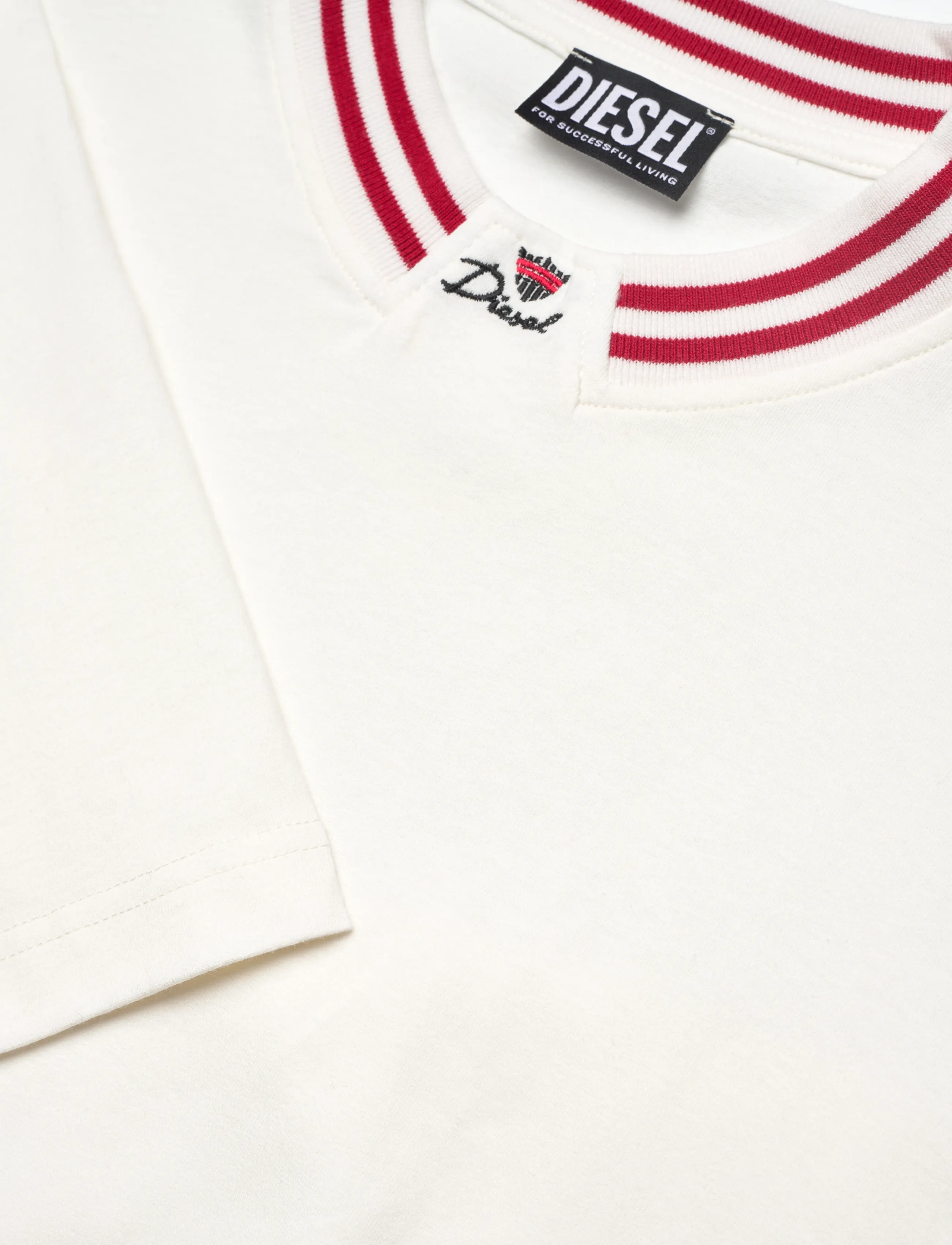 Diesel - T-CRAW MAGLIETTA - långärmade t-shirts - off white - 2