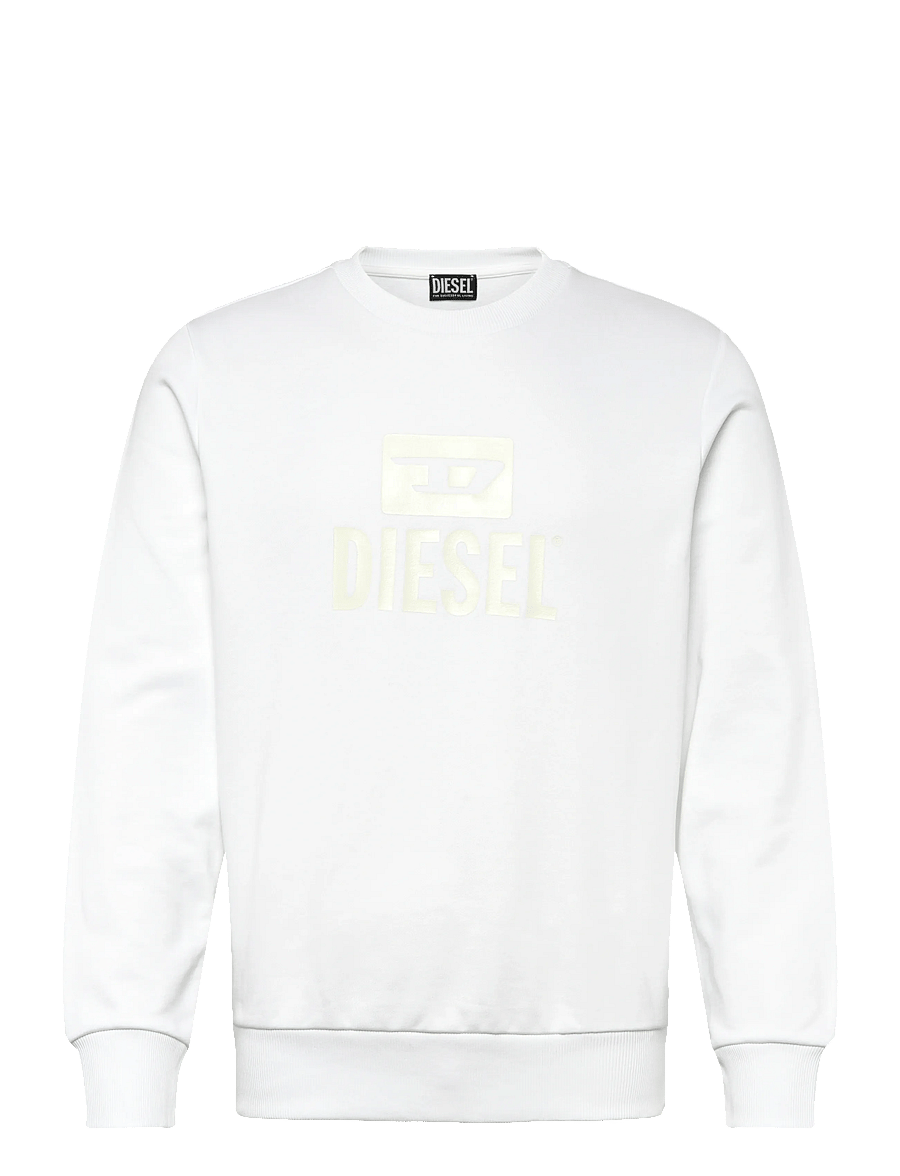 Diesel - S-GIR-CREWNECK TONE ON TONE FELPA - hettupeysur - bright white - 1