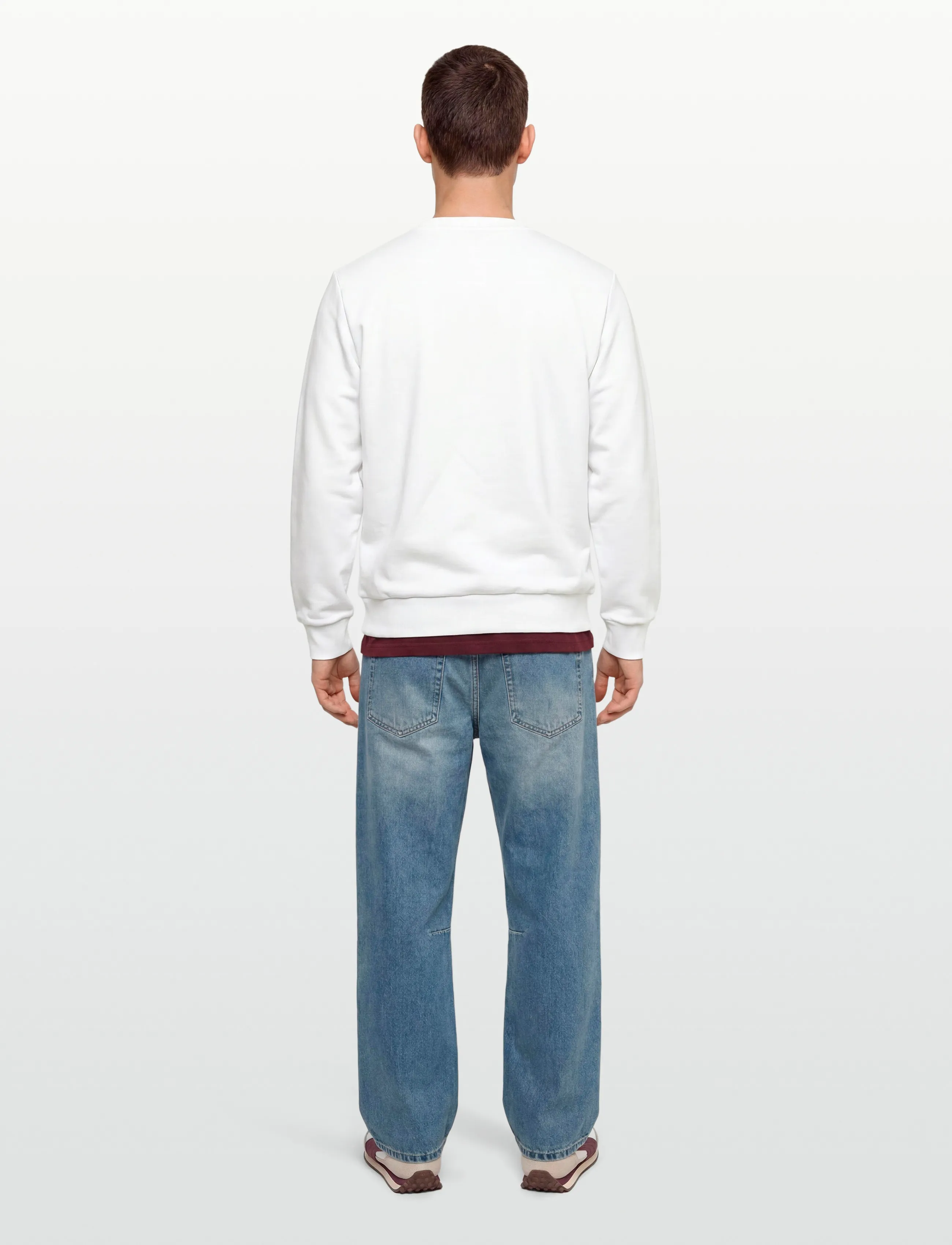 Diesel - S-GIR-CREWNECK TONE ON TONE FELPA - sweatshirts - bright white - 4