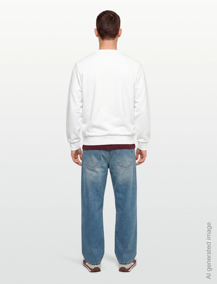 Diesel - S-GIR-CREWNECK TONE ON TONE FELPA - hettupeysur - bright white - 4
