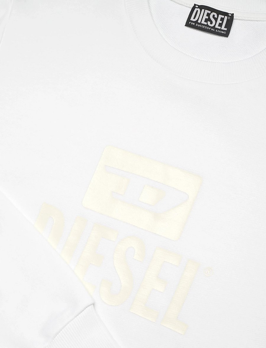 Diesel - S-GIR-CREWNECK TONE ON TONE FELPA - hettupeysur - bright white - 5