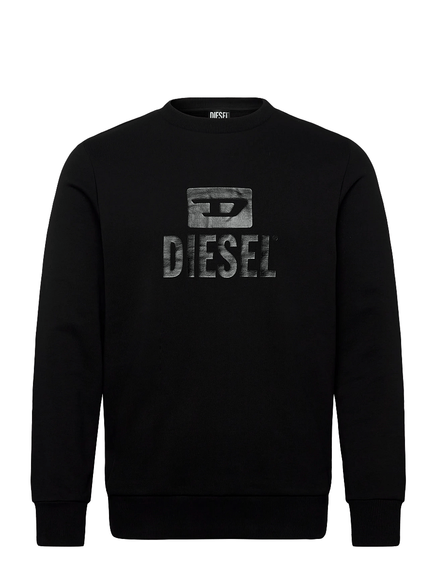 Diesel - S-GIR-CREWNECK TONE ON TONE FELPA - sweatshirts - caviar - 1