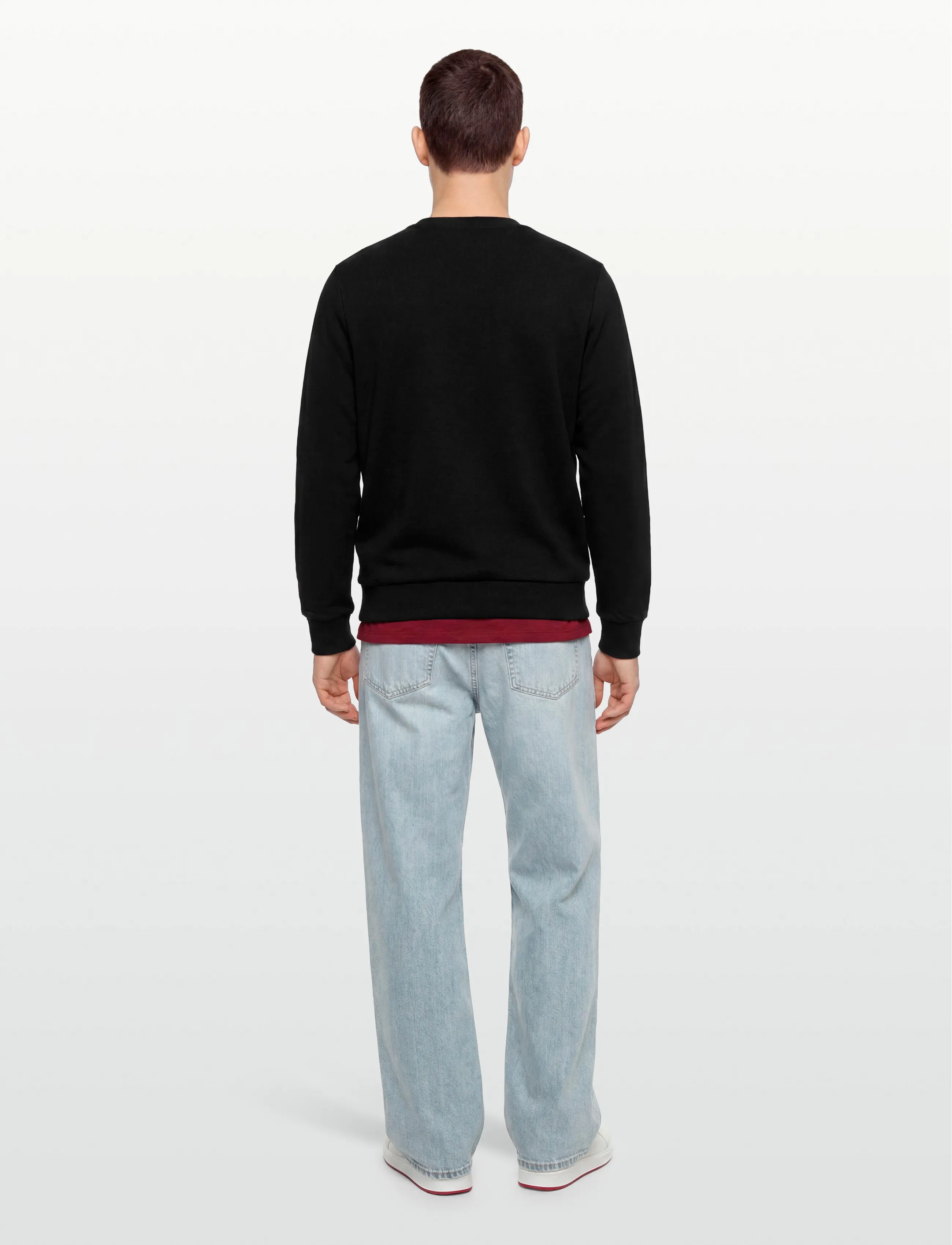 Diesel - S-GIR-CREWNECK TONE ON TONE FELPA - sweatshirts - caviar - 4
