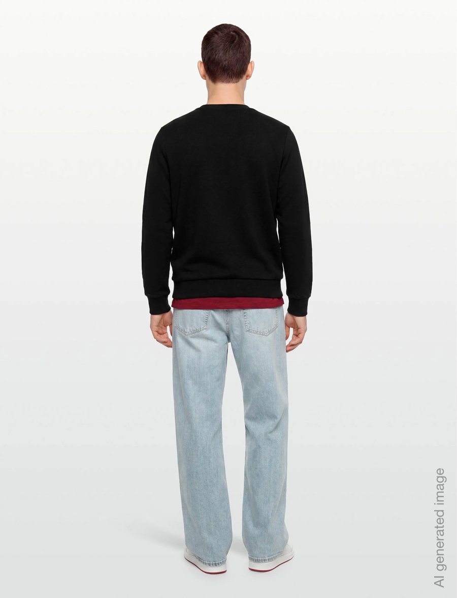 Diesel - S-GIR-CREWNECK TONE ON TONE FELPA - sweatshirts - caviar - 4