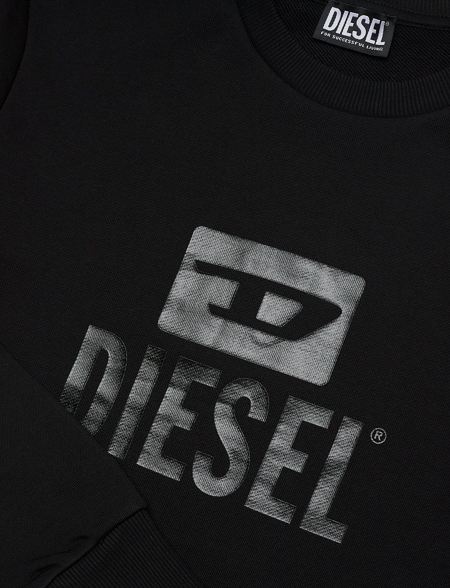 Diesel - S-GIR-CREWNECK TONE ON TONE FELPA - sweatshirts - caviar - 5