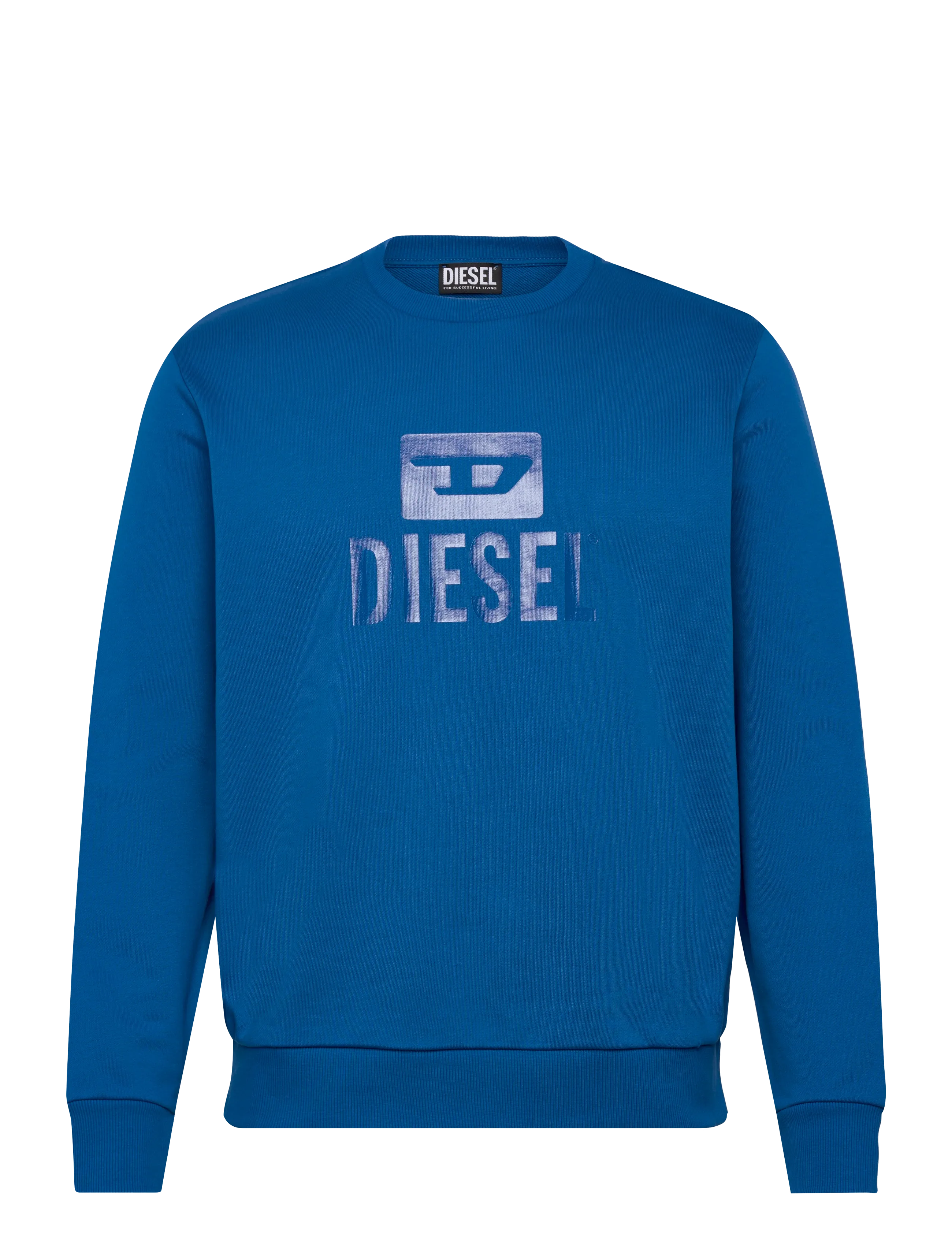 DIESEL S-Gir-Crewneck Tone On Tone Felpa Blau - M - Herren