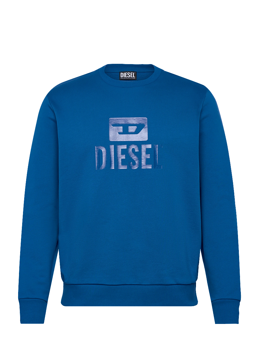 Diesel - S-GIR-CREWNECK TONE ON TONE FELPA - sweatshirts - classic blue - 1
