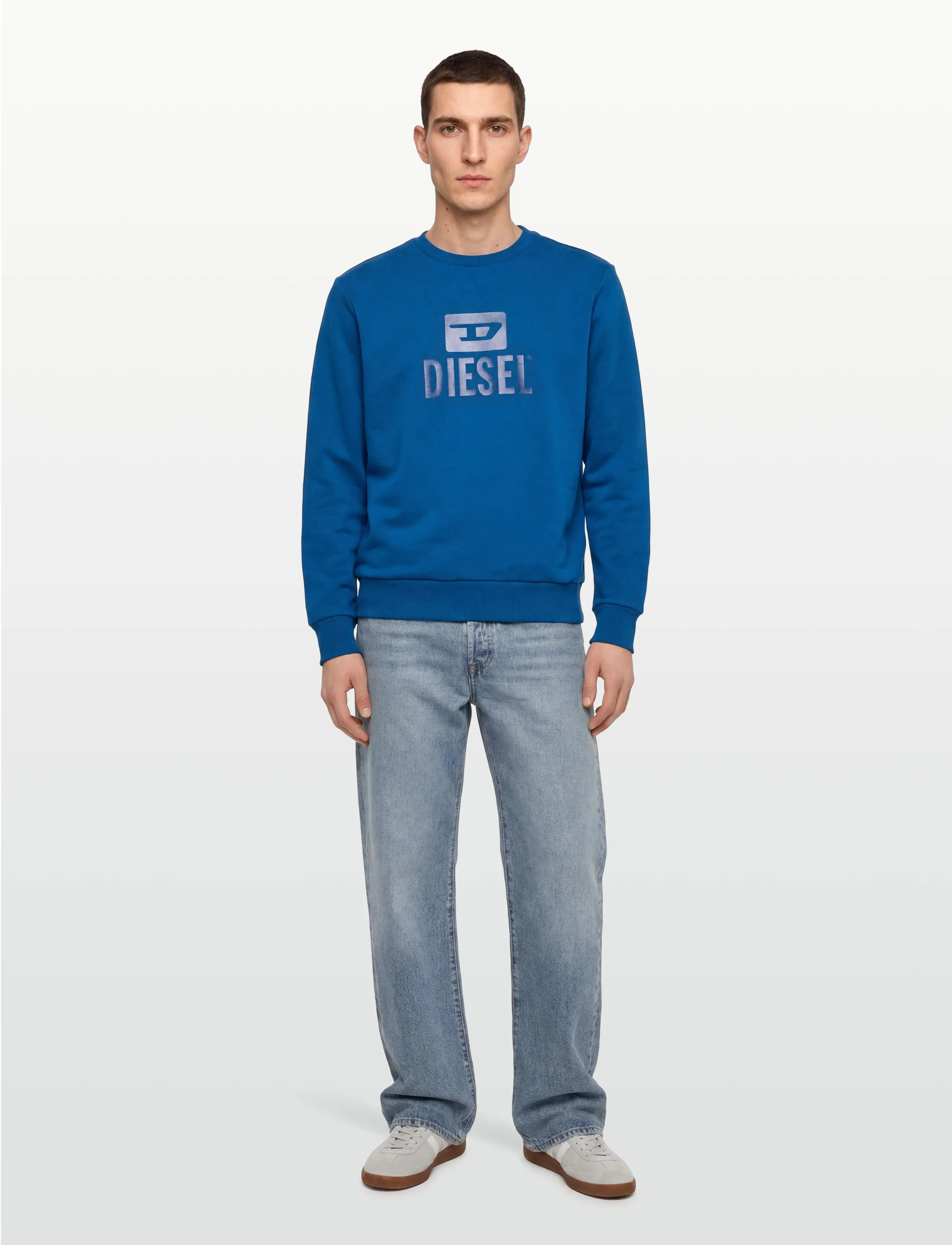 Diesel S-Gir-Crewneck Tone On Felpa, L, Sweatshirts & Hoodies, Blau - Sweatshirts, Männerswear