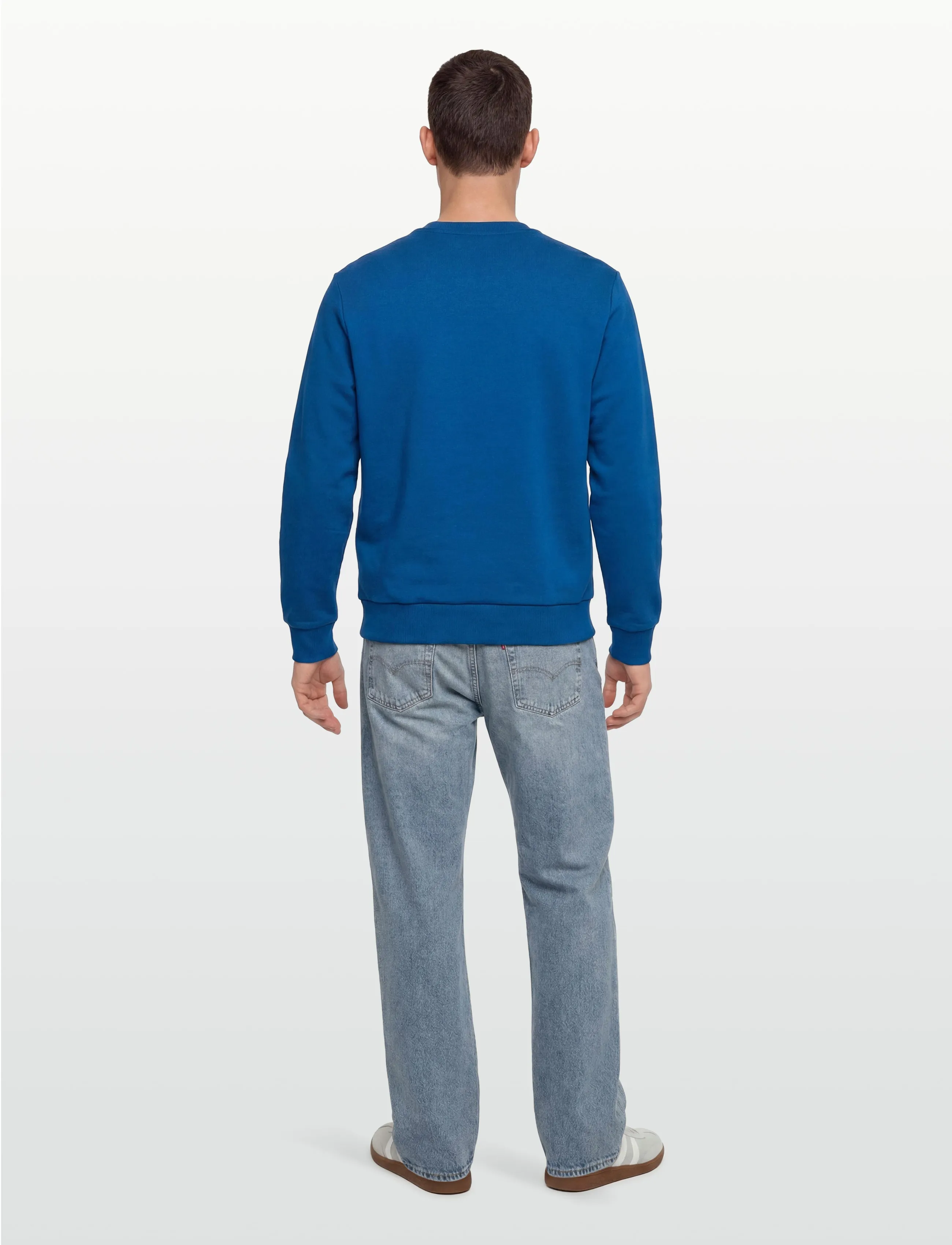 Diesel - S-GIR-CREWNECK TONE ON TONE FELPA - džemperiai - classic blue - 4