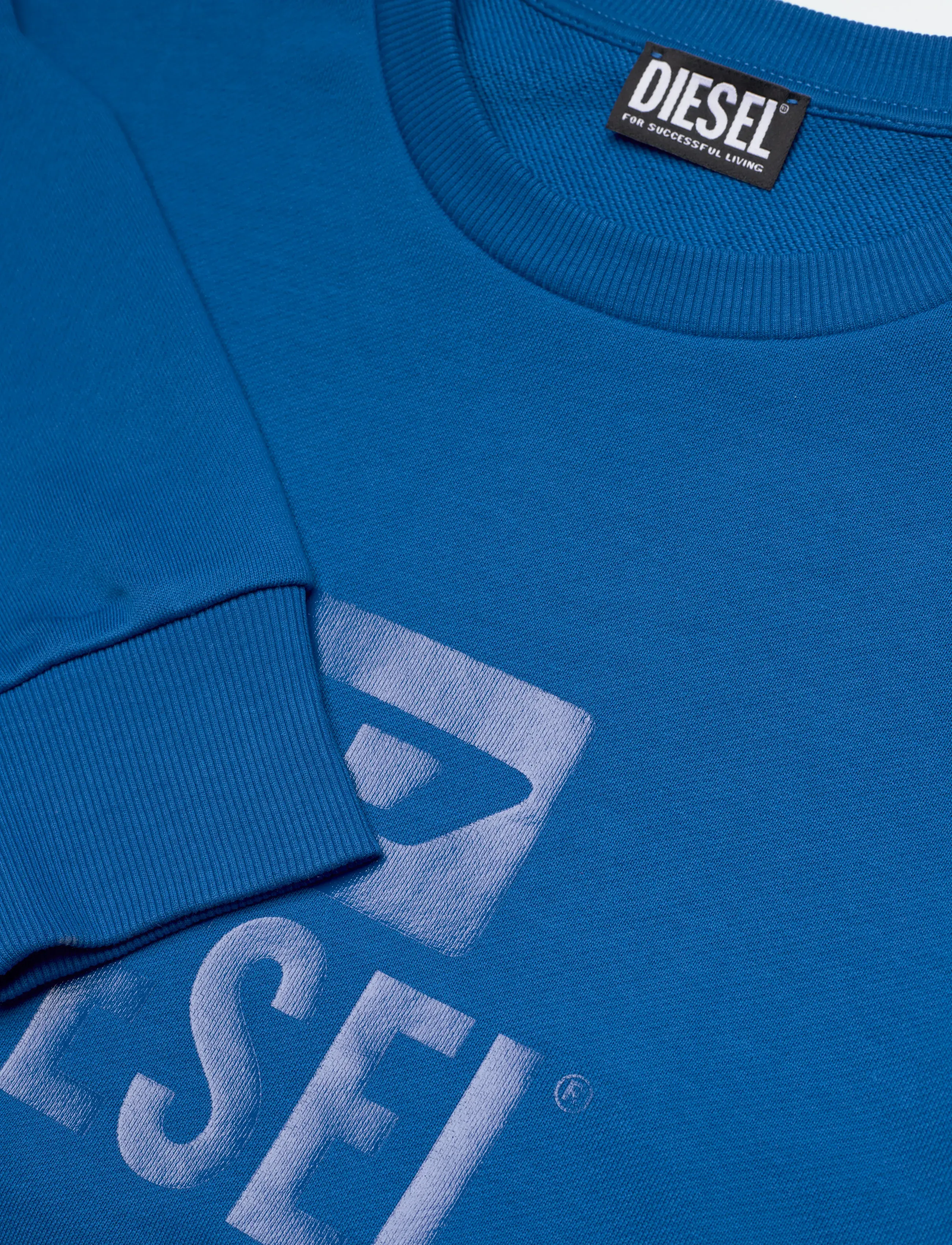 Diesel - S-GIR-CREWNECK TONE ON TONE FELPA - džemperiai - classic blue - 5