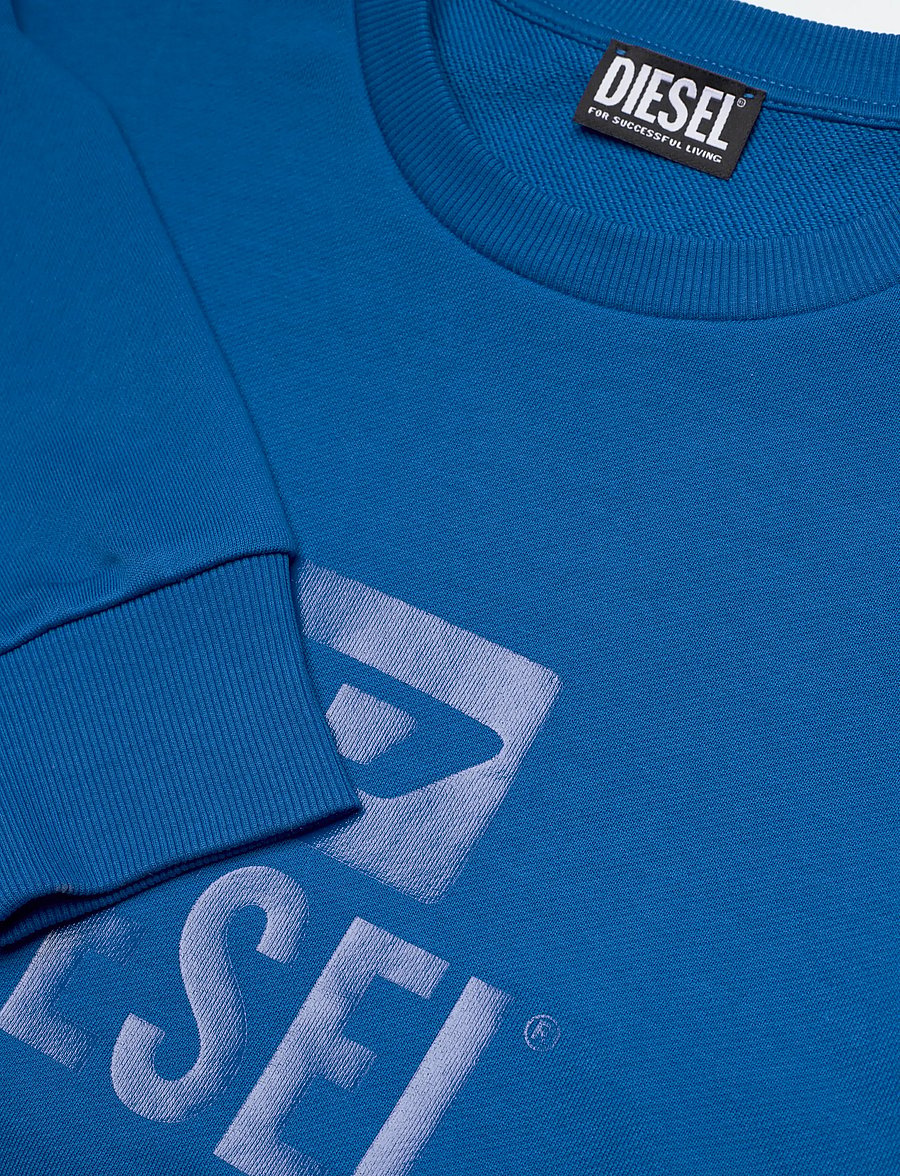 Diesel - S-GIR-CREWNECK TONE ON TONE FELPA - sweatshirts - classic blue - 5