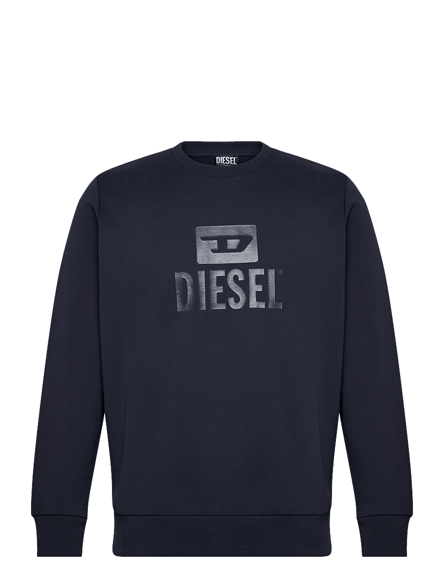 Diesel - S-GIR-CREWNECK TONE ON TONE FELPA - sweatshirts - total eclipse - 1