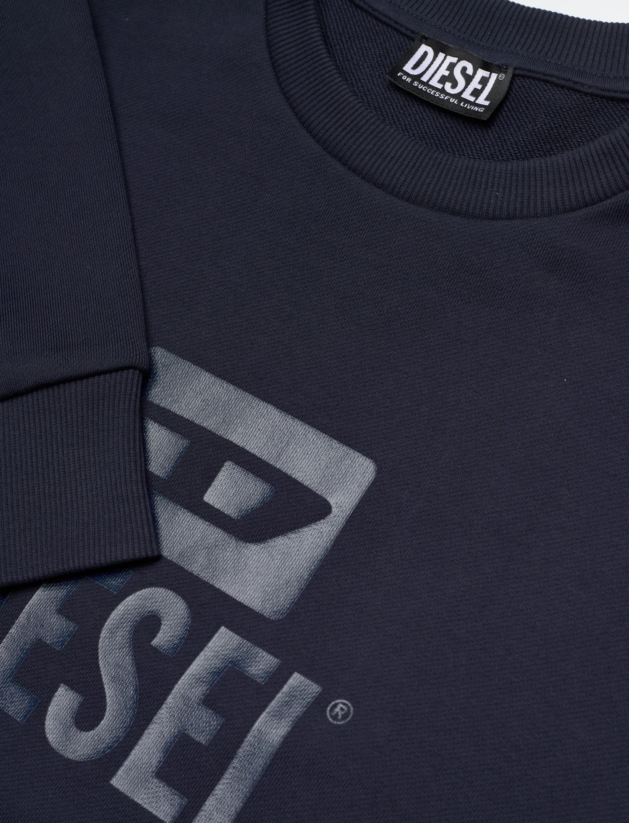Diesel - S-GIR-CREWNECK TONE ON TONE FELPA - džemperiai - total eclipse - 5