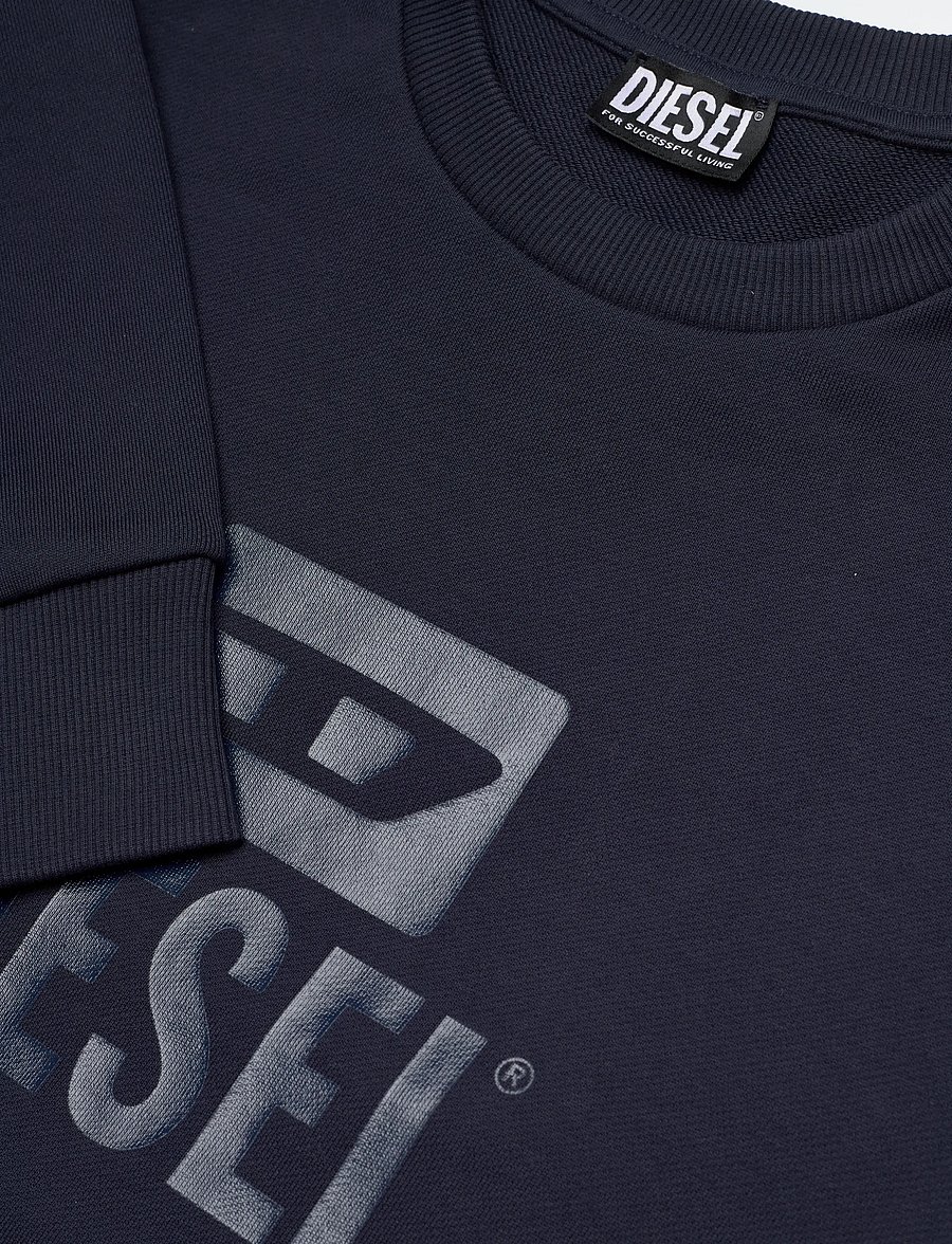 Diesel - S-GIR-CREWNECK TONE ON TONE FELPA - sweatshirts - total eclipse - 5