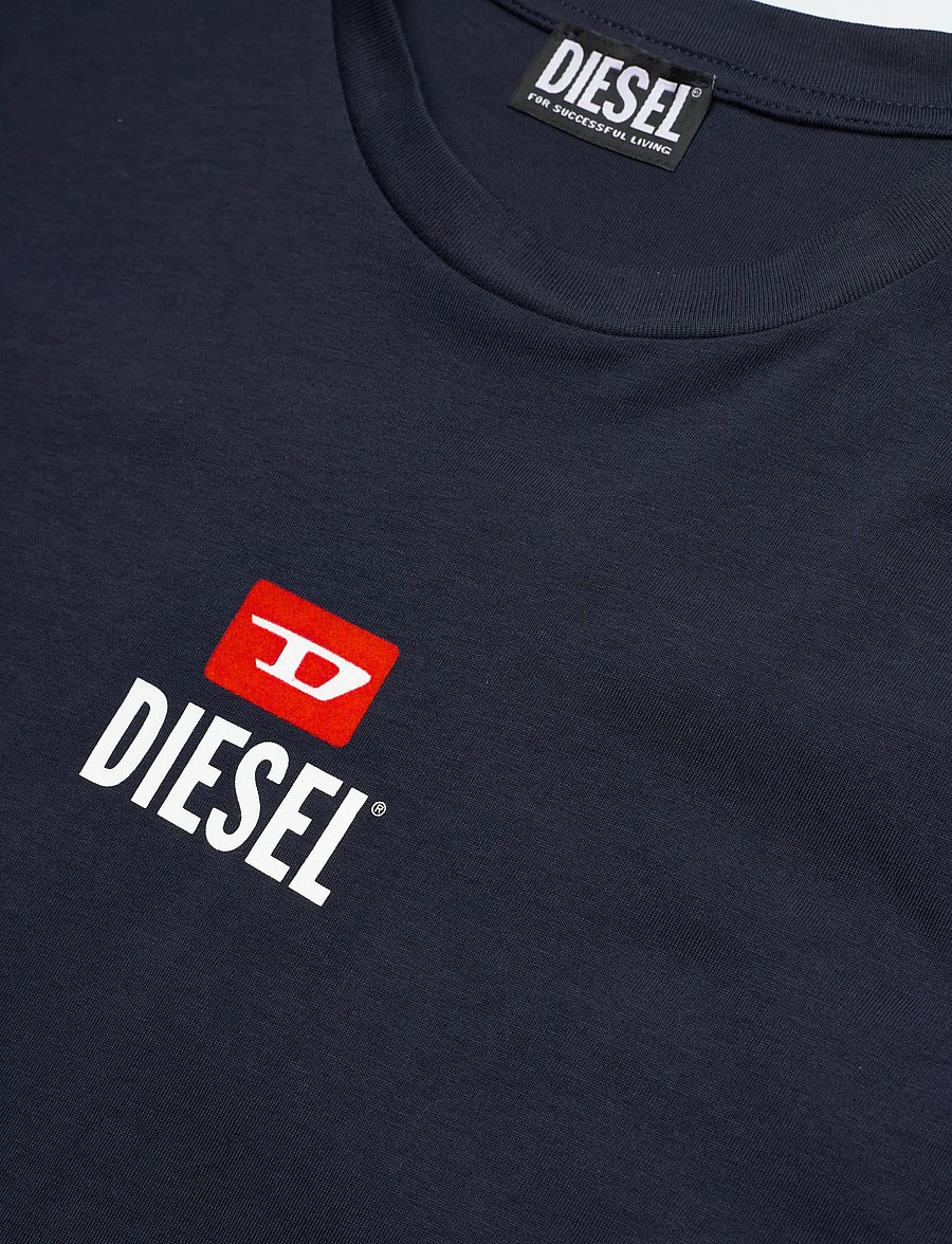 Diesel - T-JUST -SMALL-NEW D LOGO MAGLIETTA - short-sleeved t-shirts - total eclipse - 2