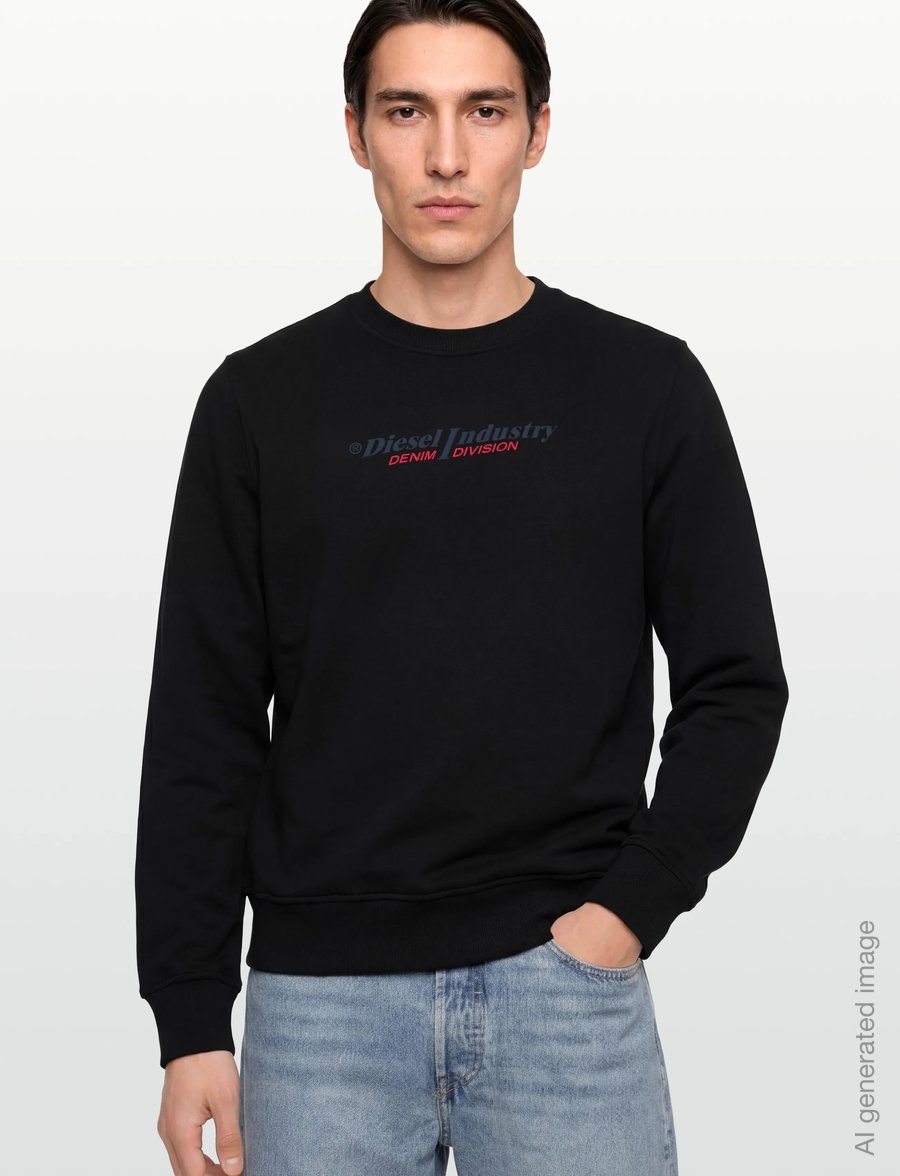Diesel - S-GINN NEW INDUSTRIES FELPA - dressipluusid - caviar - 3