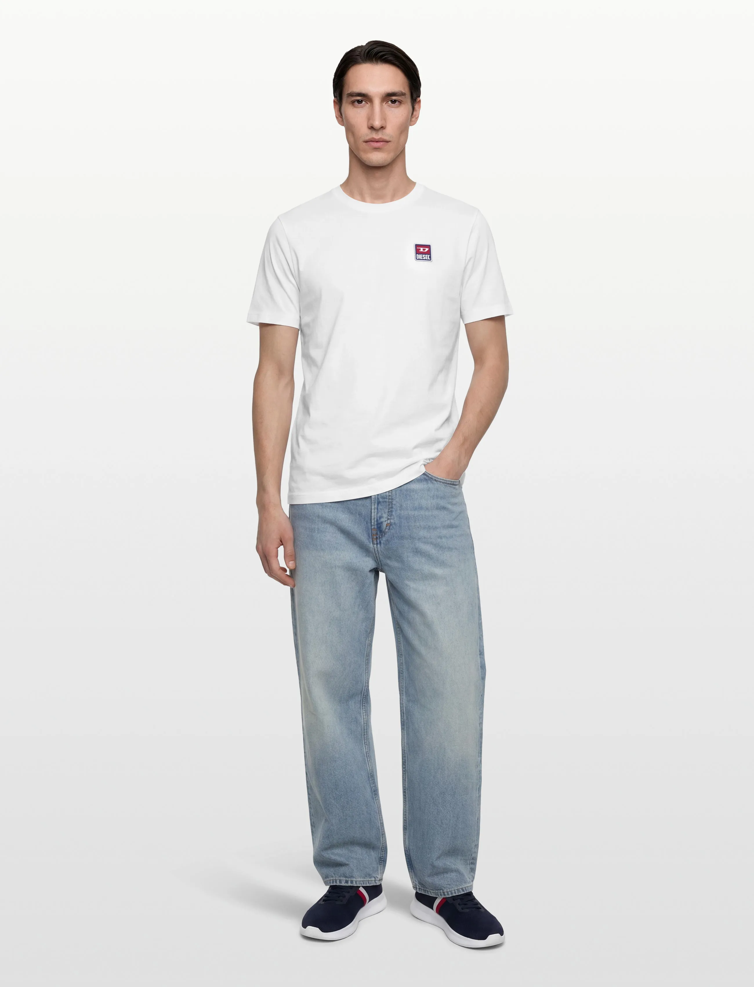 Diesel T-Just 16 T-Shirt, L, T-shirts, Weiß - Short-sleeved, Männerswear