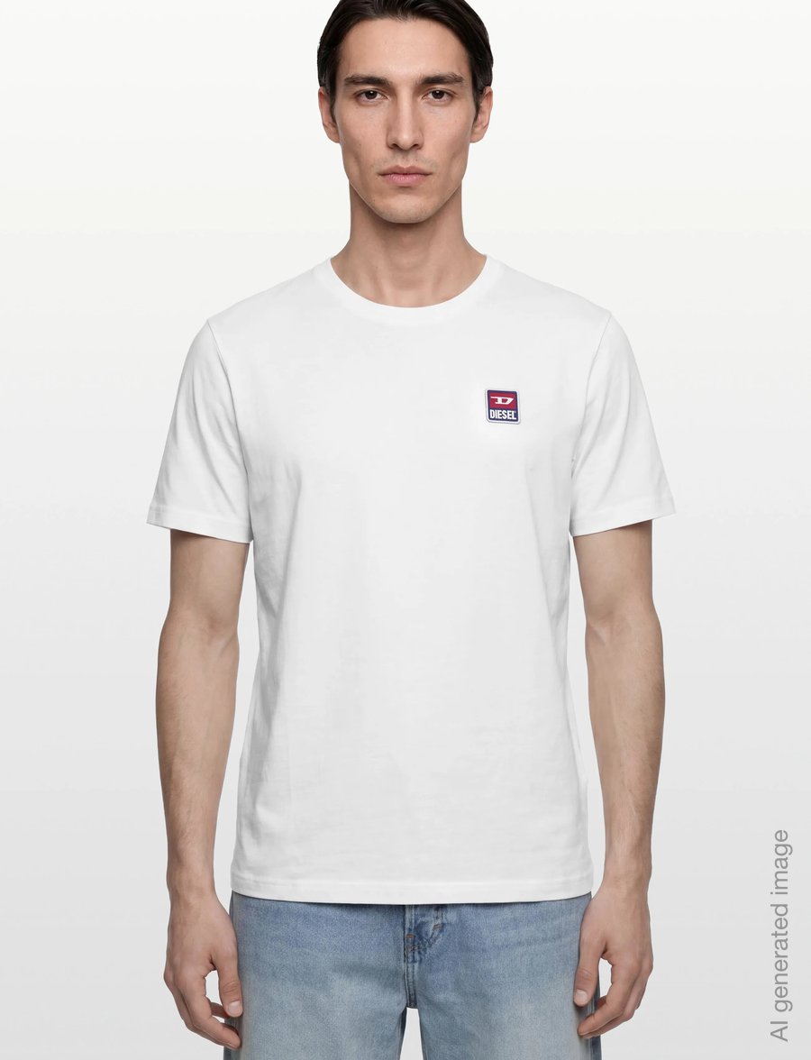 Diesel - T-JUST 16 T-SHIRT - kurzärmelige t-shirts - bright white - 3