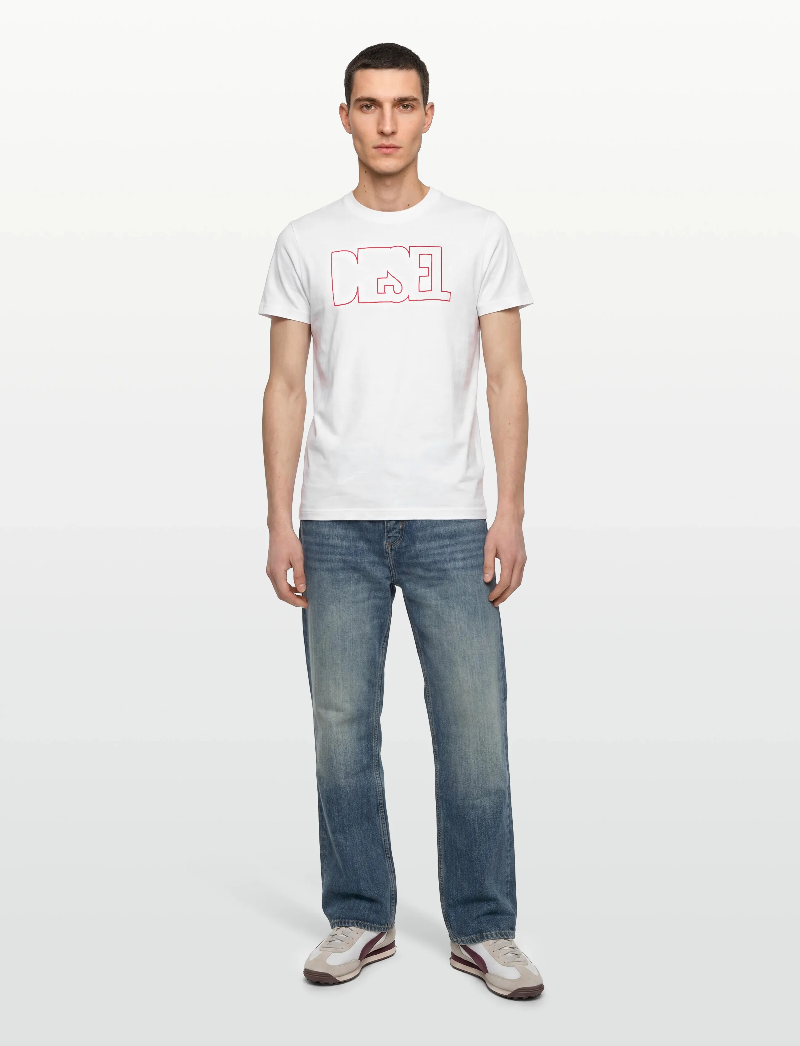 Diesel T-DIEGOR 250215 OFF MAGLIETTA - T-shirts - BRIGHT WHITE / white