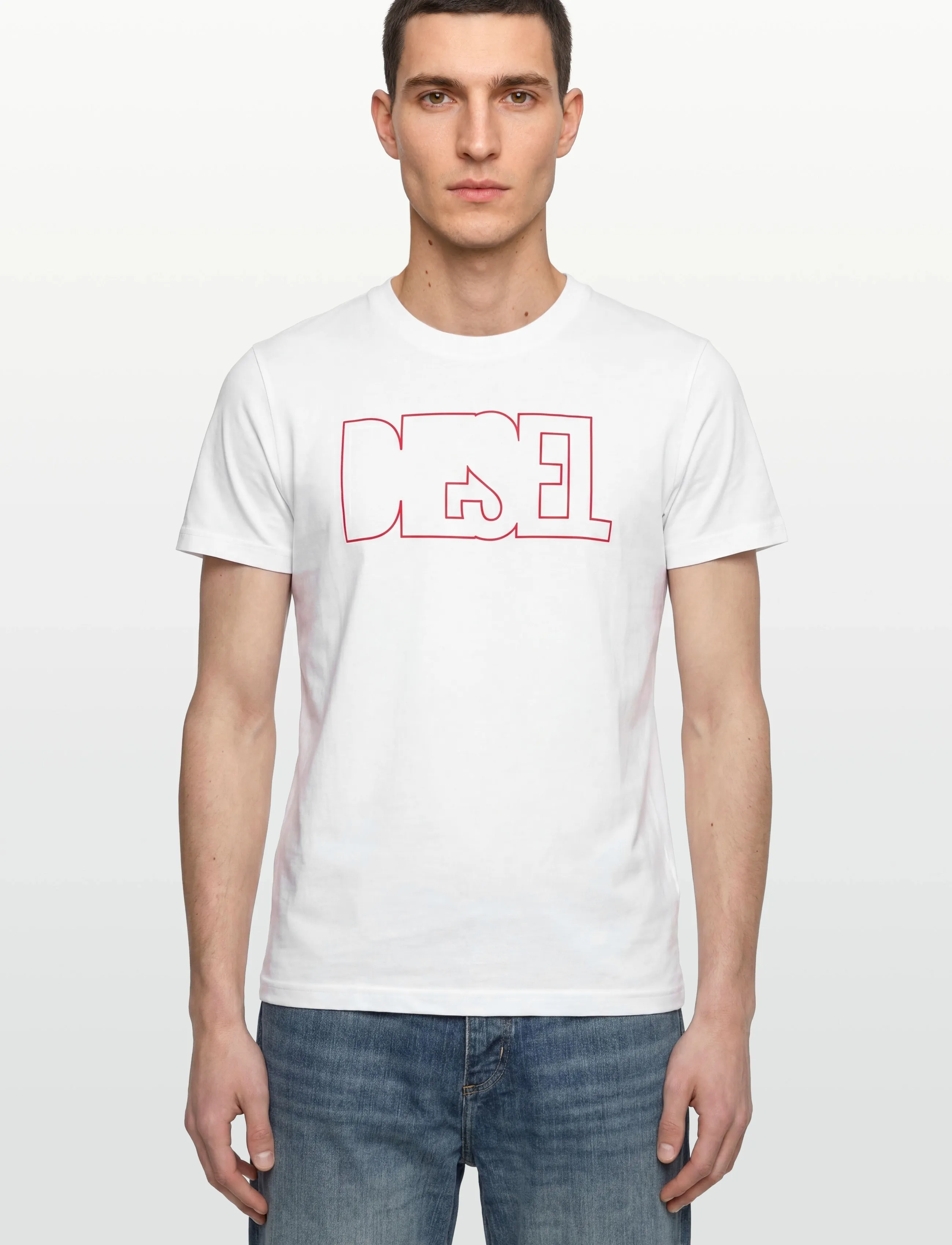 Diesel - T-DIEGOR 250215 OFF MAGLIETTA - kortærmede t-shirts - bright white - 3