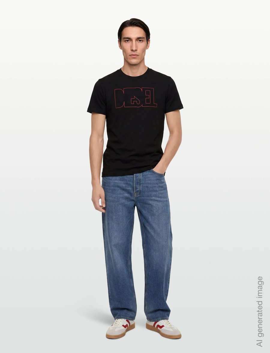 Diesel - T-DIEGOR 250215 OFF MAGLIETTA - short-sleeved t-shirts - caviar - 0
