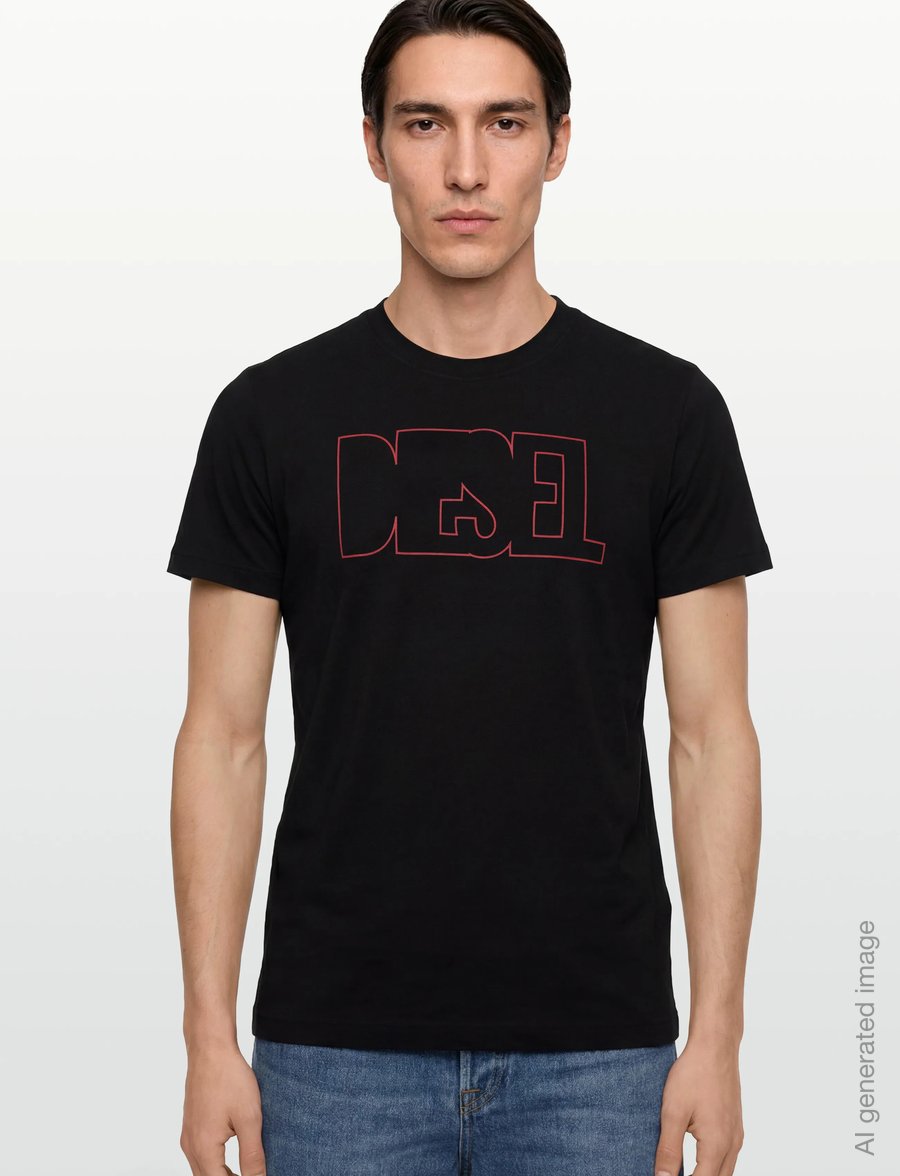 Diesel - T-DIEGOR 250215 OFF MAGLIETTA - short-sleeved t-shirts - caviar - 3